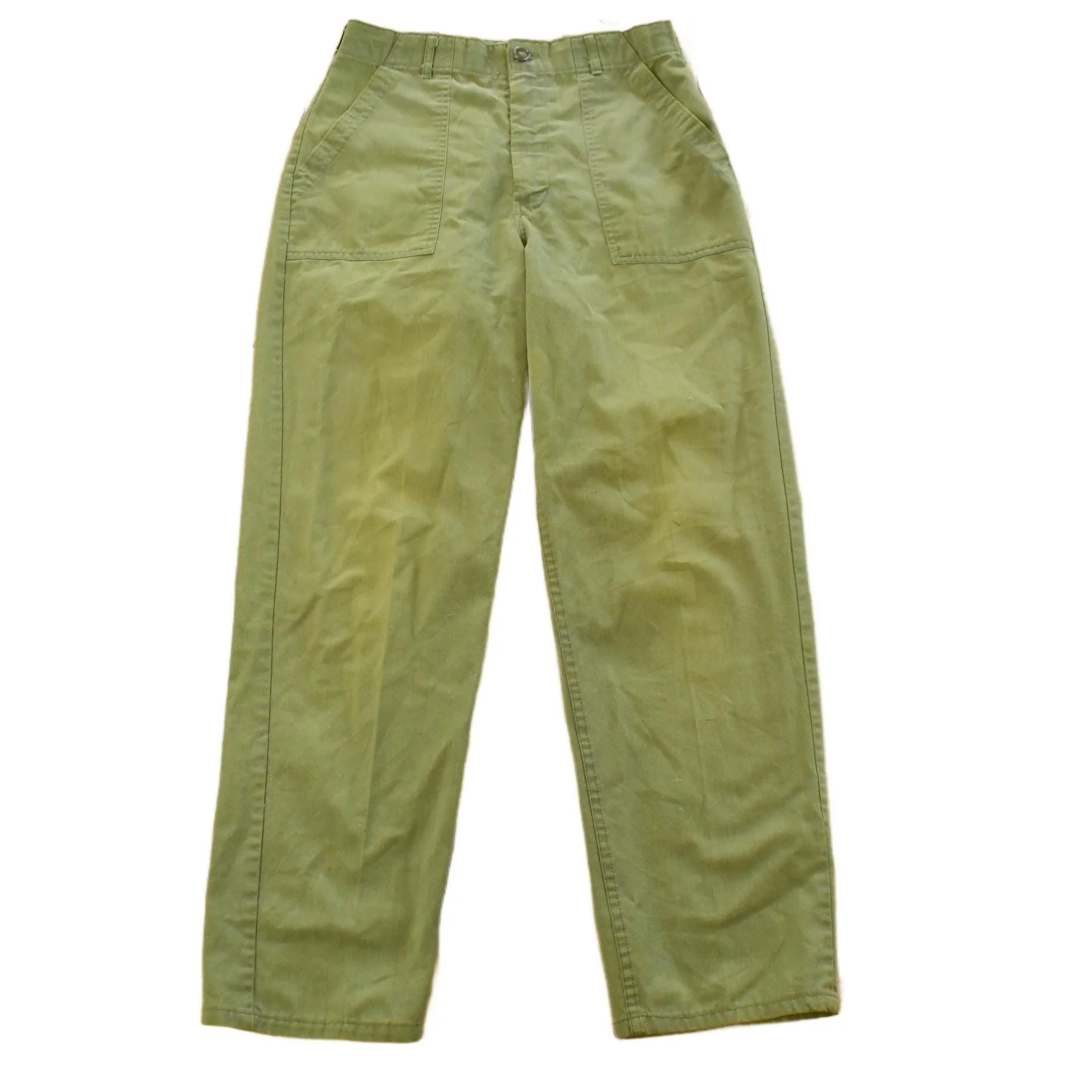 Vintage 1970s Military OG-107 Sateen Fatigue Pants Men's 28 x 29