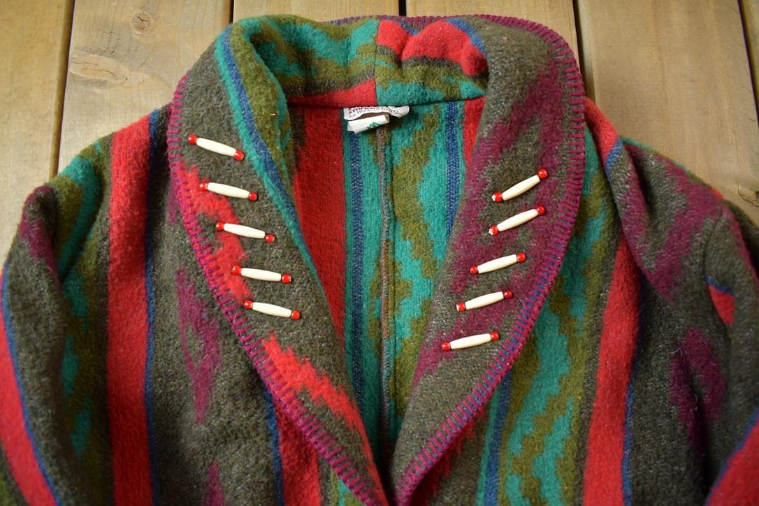 Vintage 1970s Milley Stockman Western Pattern Button Up Jacket Made In USA - Image 3