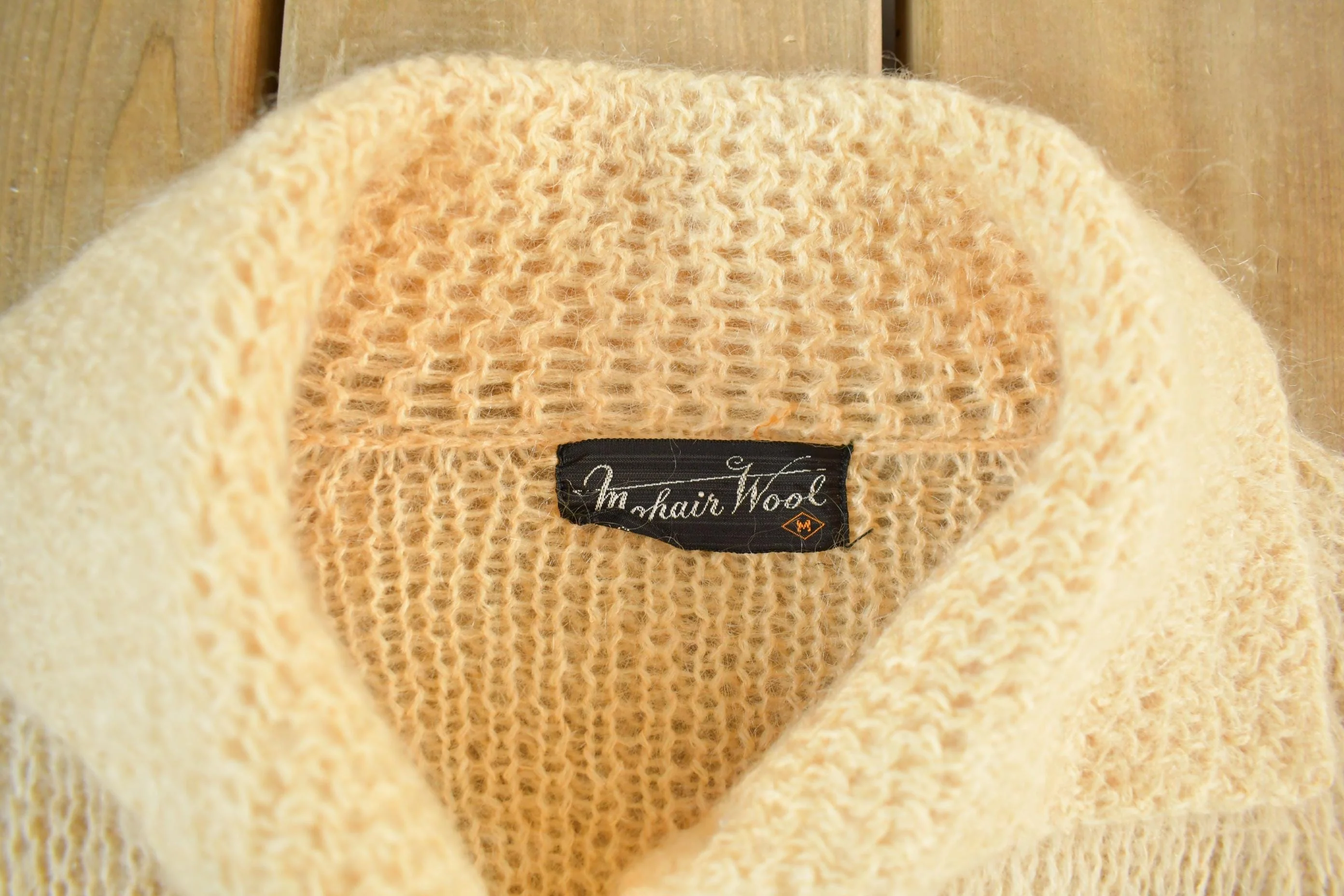 Vintage 1970s Mohair Wool Knit Cardigan Sweater Women's Small - Image 5