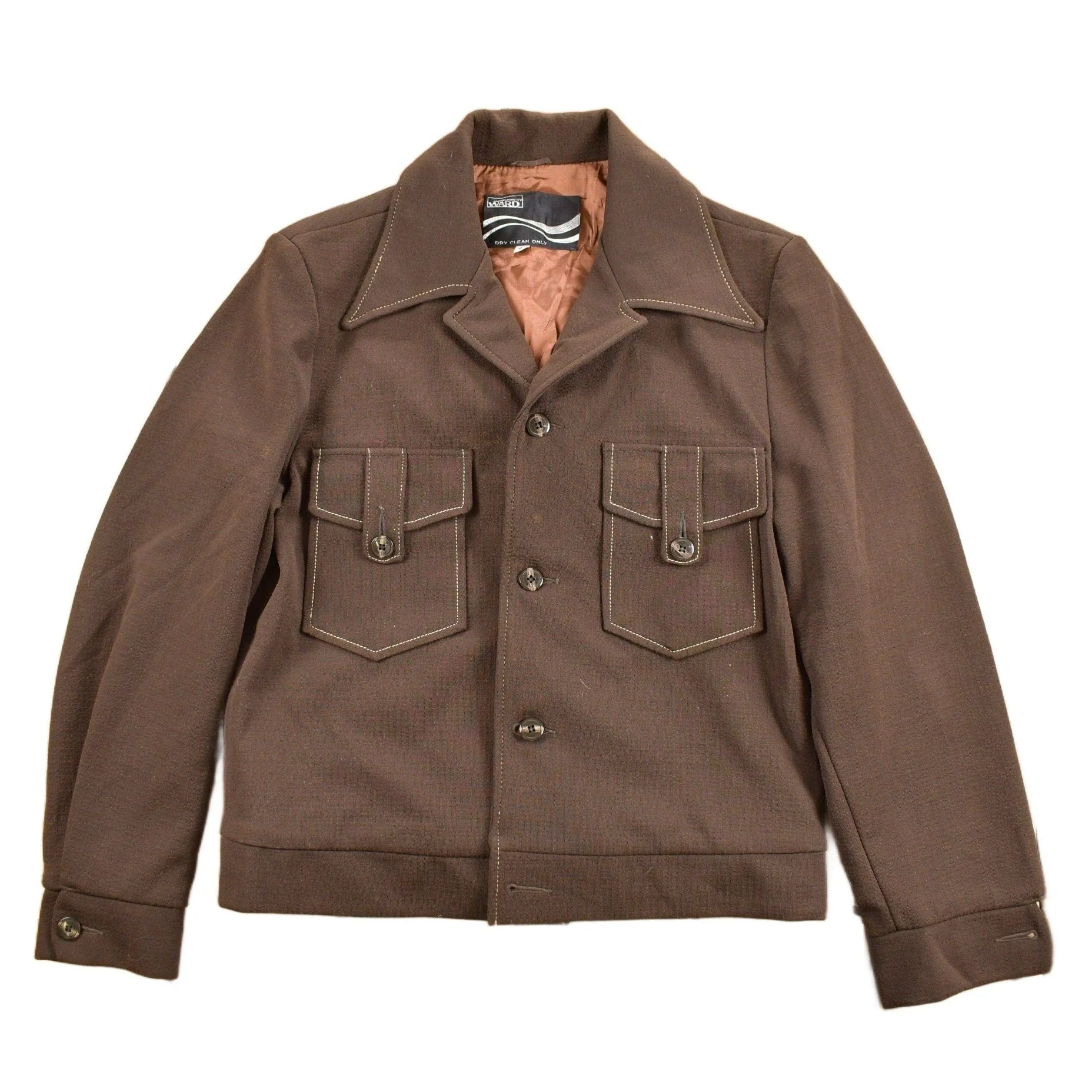 Vintage 1970s Montgomery Ward Polyester Jacket Men's Medium