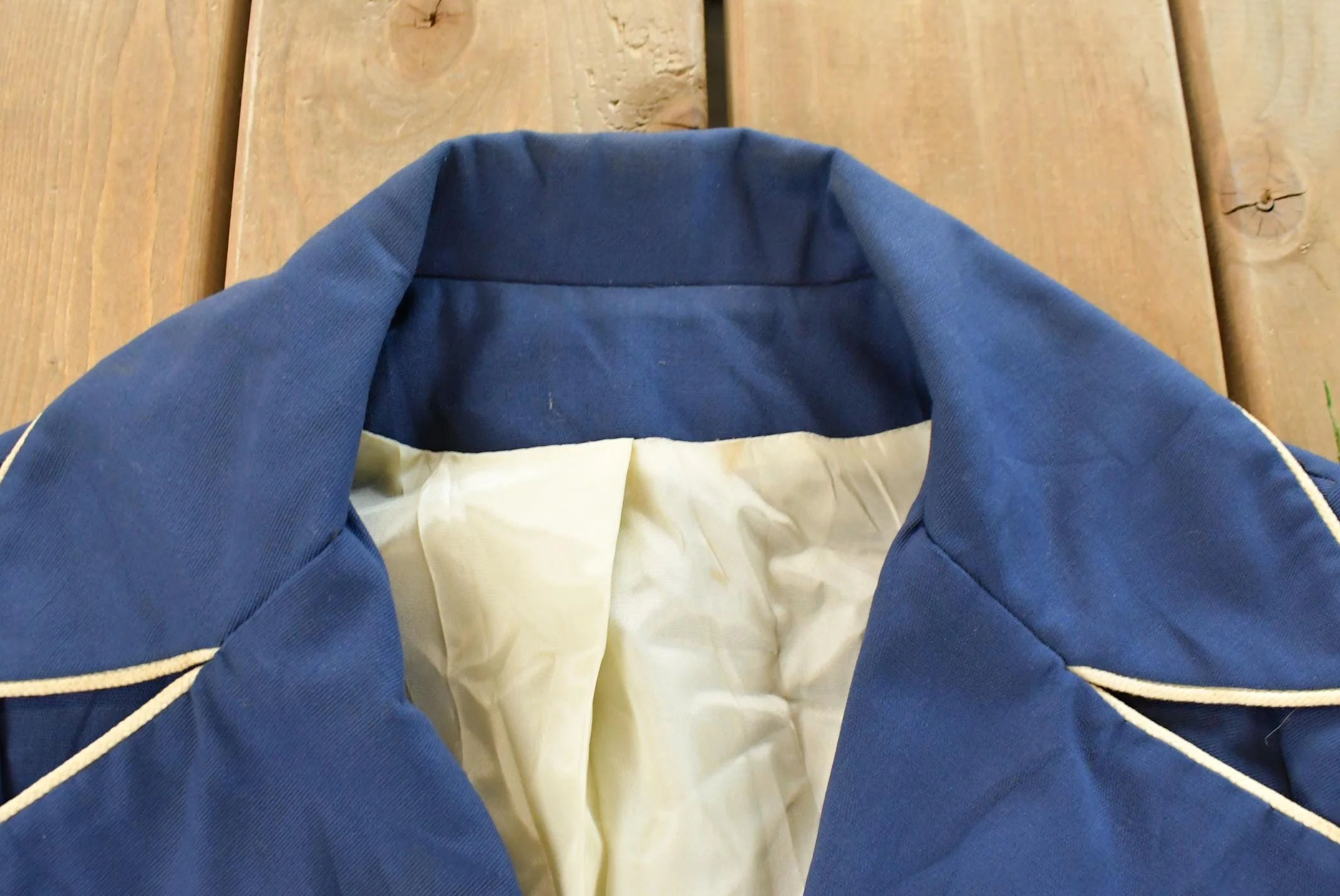 Vintage 1970s Navy Blue Blazer Jacket Women's Small - Image 5