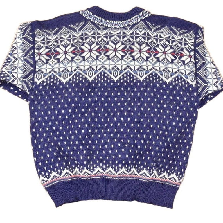 Vintage 1970's Nordstrikk Abstract Snowflake Wool Knit Cardigan Sweater Men's L - Image 2