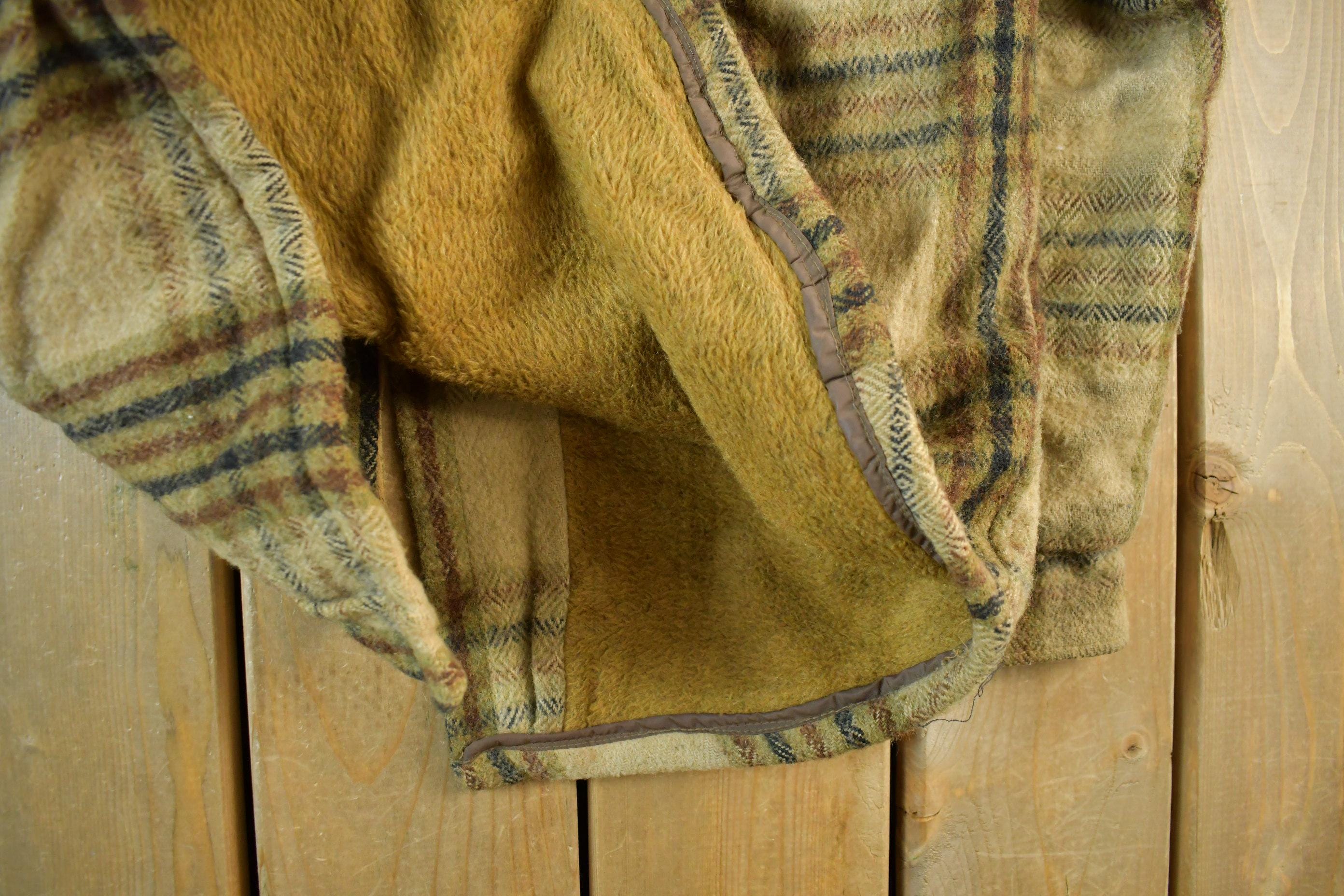 Vintage 1970s Oakbrook Sears Roebuck Wool Flannel Button Up Shirt Jacket Men's Small - Image 6