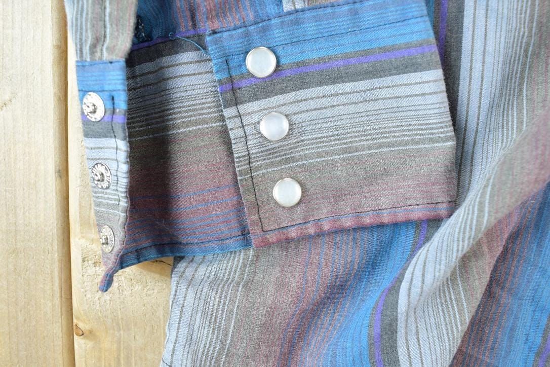 Vintage 1970s Outlaw Western Wear Button Up Shirt Men's Large - Image 5