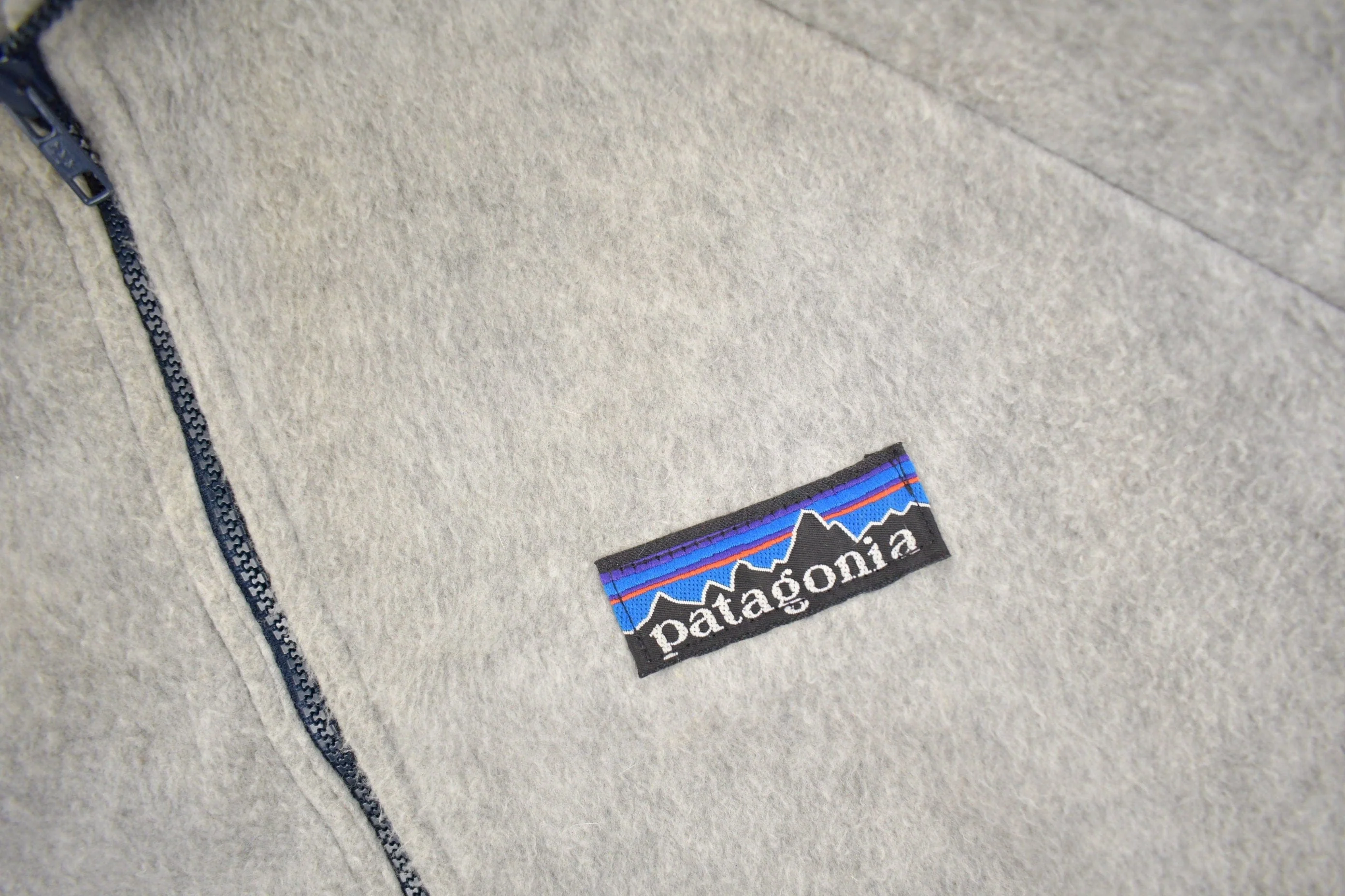 Vintage 1970s Patagonia Raglan Sleeve Full Zip Fleece Sweater Men's Medium - Image 4