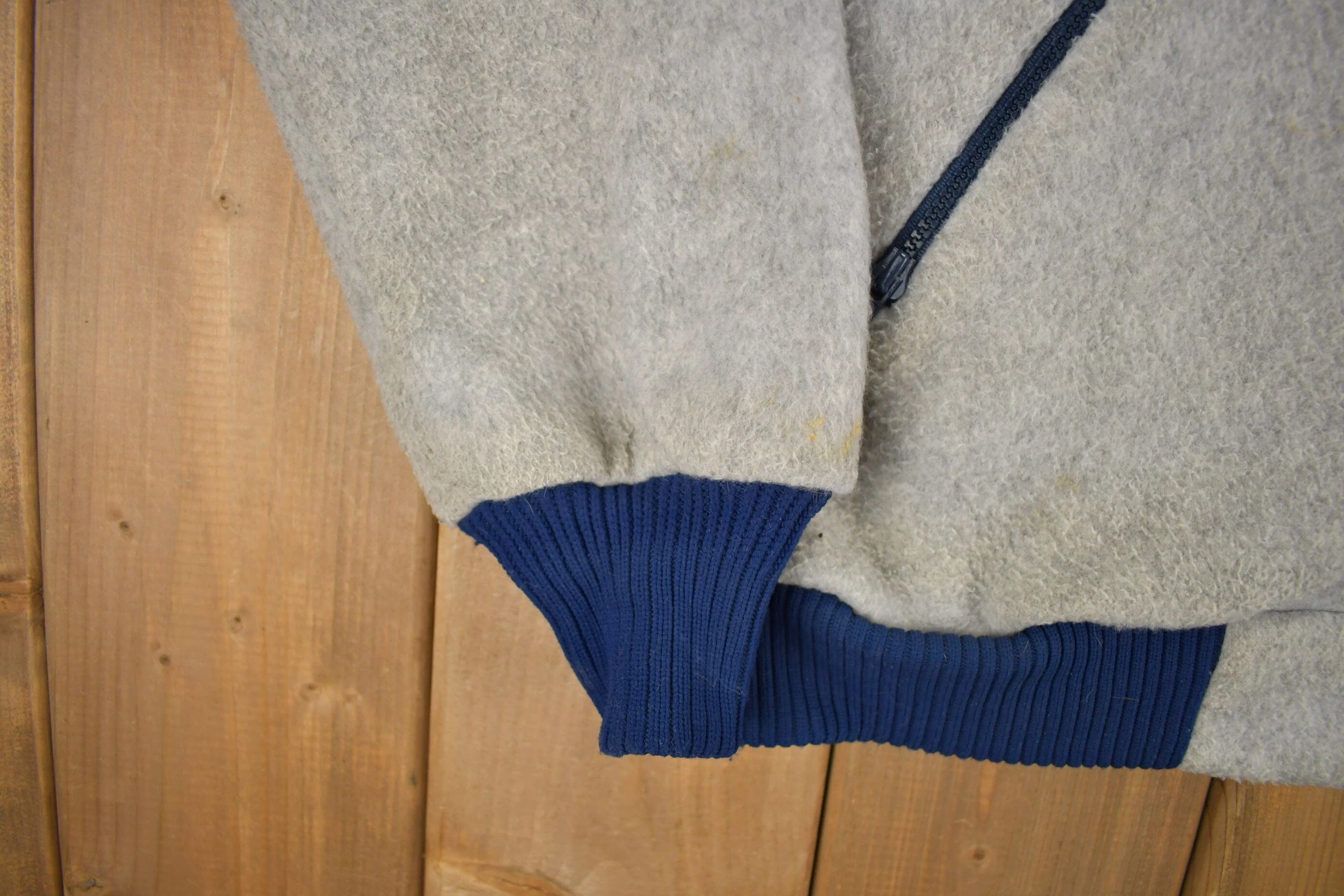 Vintage 1970s Patagonia Raglan Sleeve Full Zip Fleece Sweater Men's Medium - Image 5