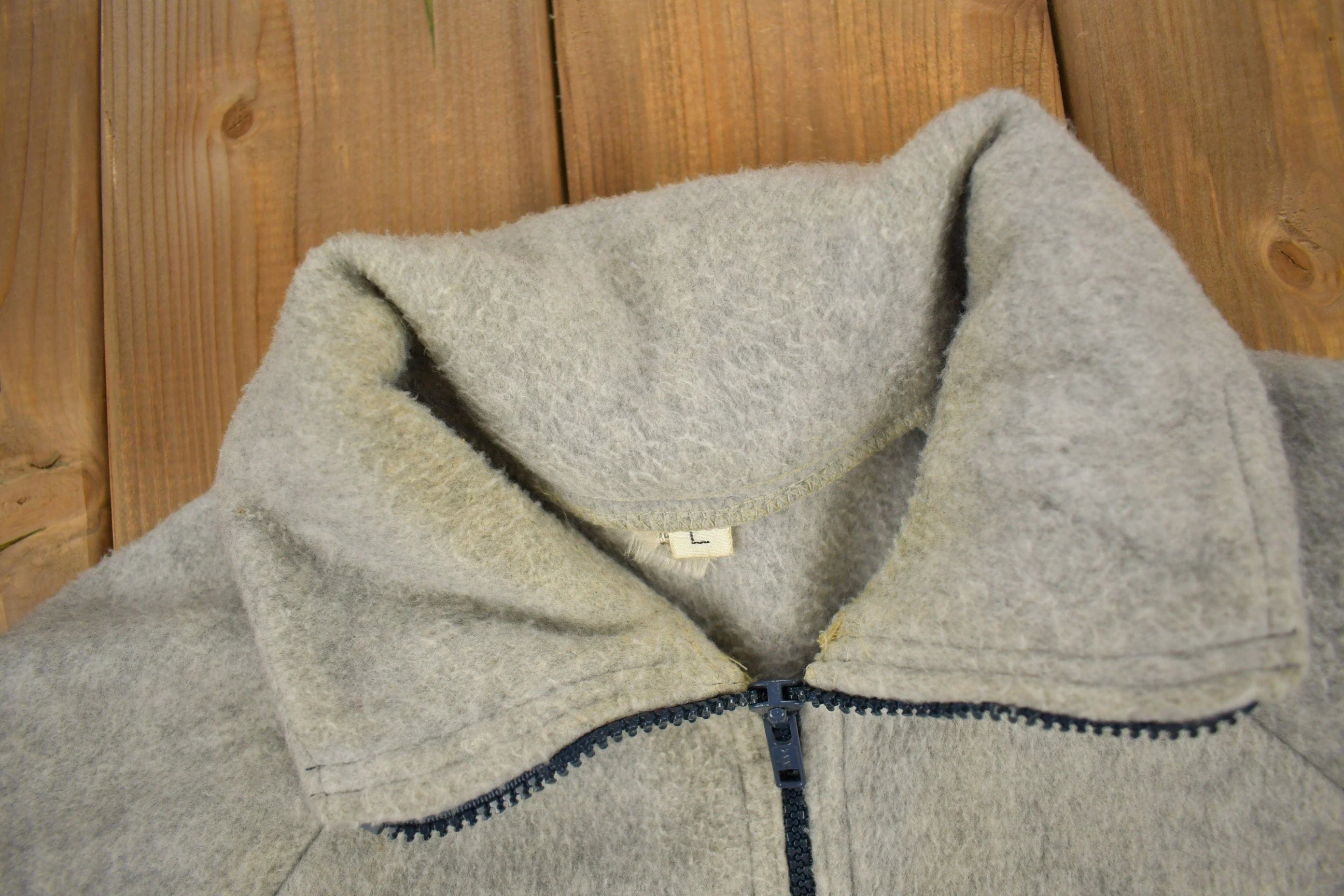 Vintage 1970s Patagonia Raglan Sleeve Full Zip Fleece Sweater Men's Medium - Image 7