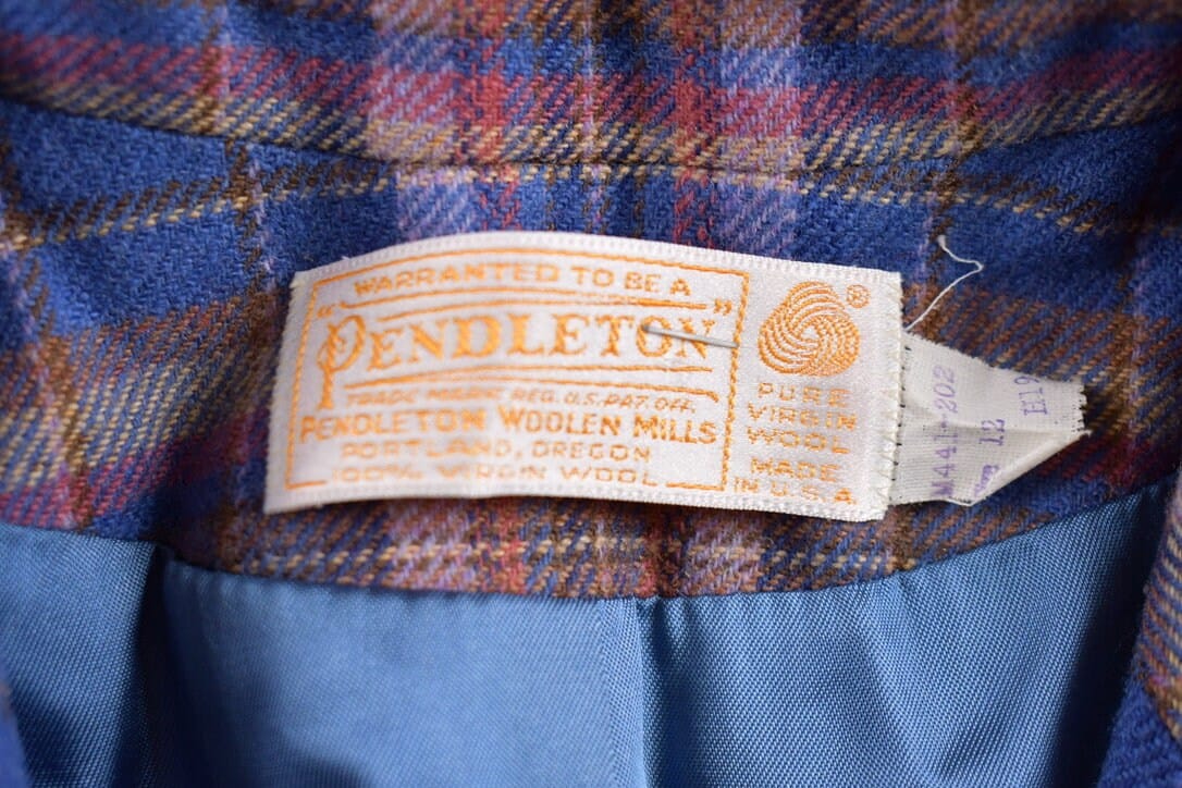 Vintage 1970s Pendleton Plaid Button Up Blazer Jacket Women's S - Image 3