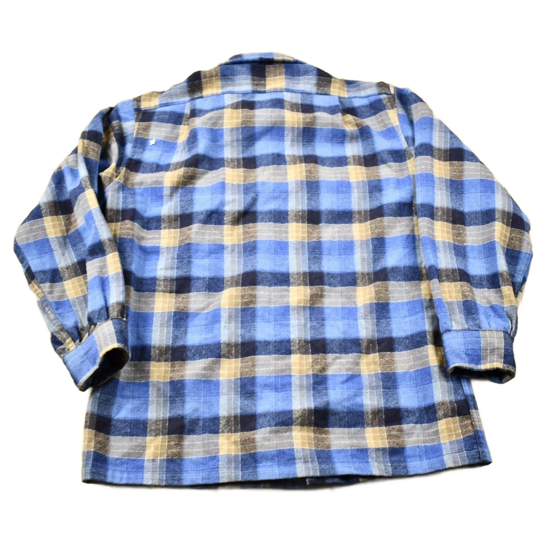 Vintage 1970s Pendleton Plaid Button Up Board Shirt Men's Medium - Image 2