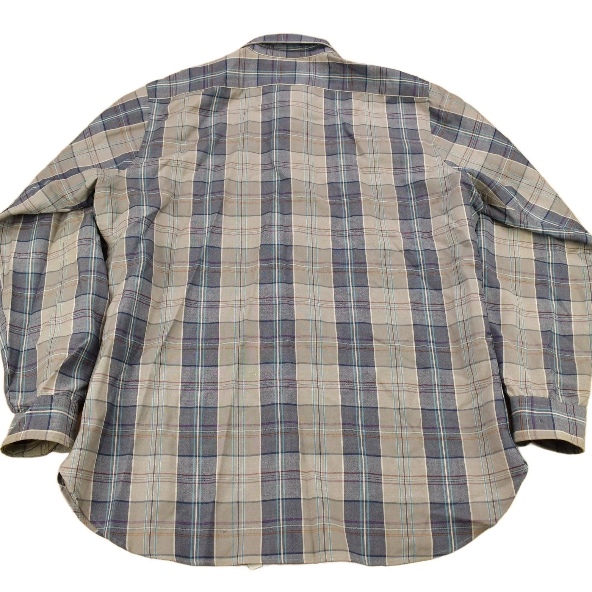 Vintage 1970s Pendleton Plaid Button Up Shirt Men's 2XL - Image 2