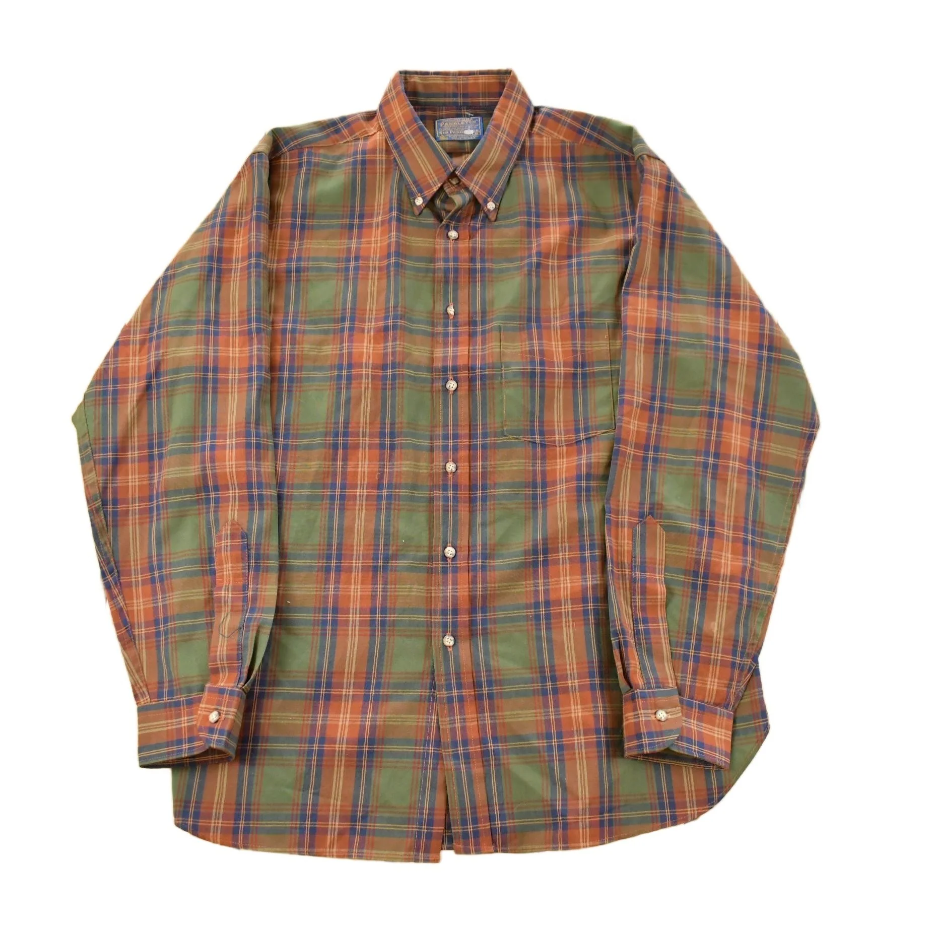 Vintage 1970s Pendleton Wool Flannel Button Up Shirt Men's XL