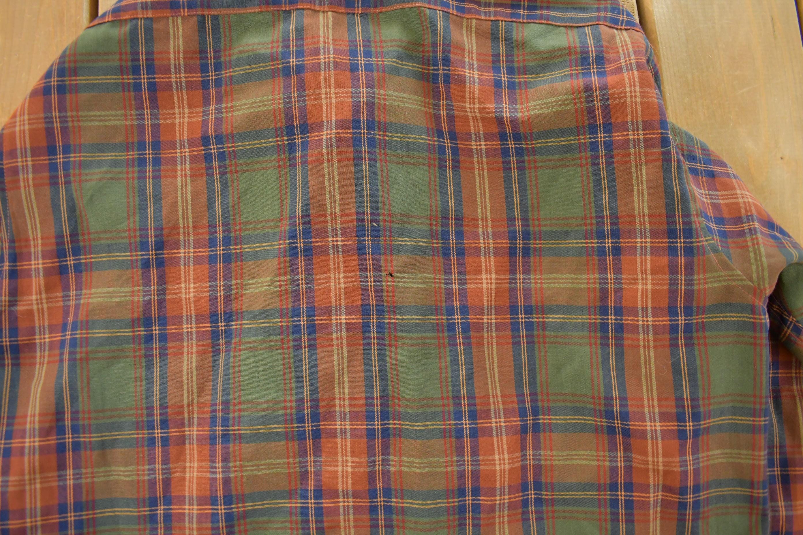 Vintage 1970s Pendleton Wool Flannel Button Up Shirt Men's XL - Image 5