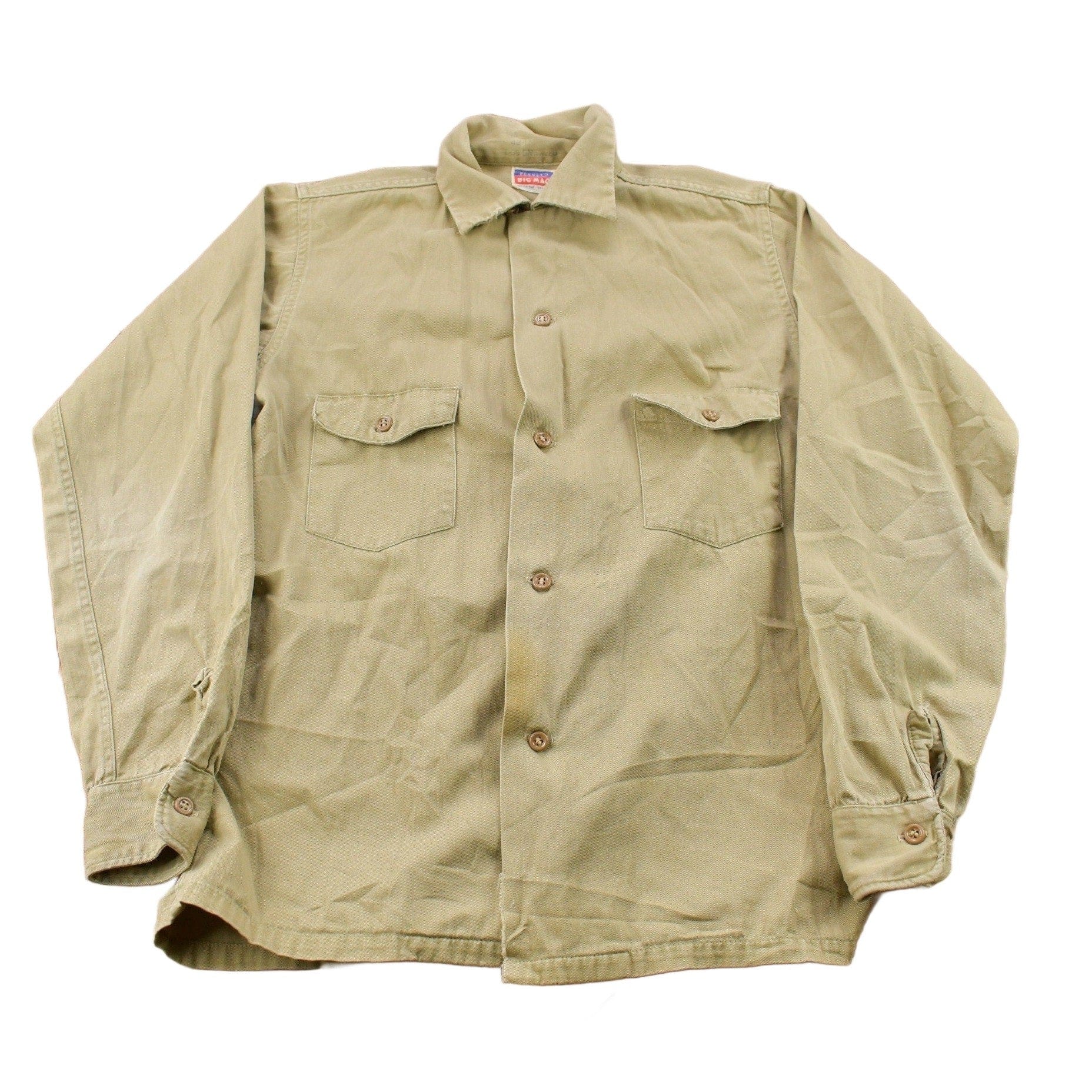 Vintage 1970s Penney's Big Mac Blank Button Up Shirt Men's S