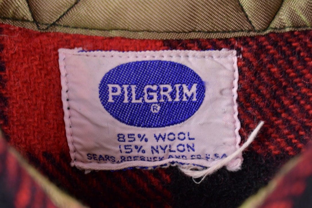 Vintage 1970s Pilgrim Buffalo Plaid Button Up Shirt Men's Large - Image 3