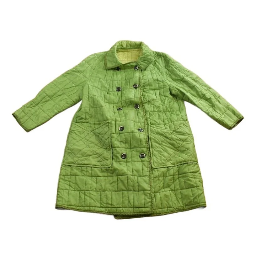 Vintage 1970s Quilted Overcoat Jacket Men's XL