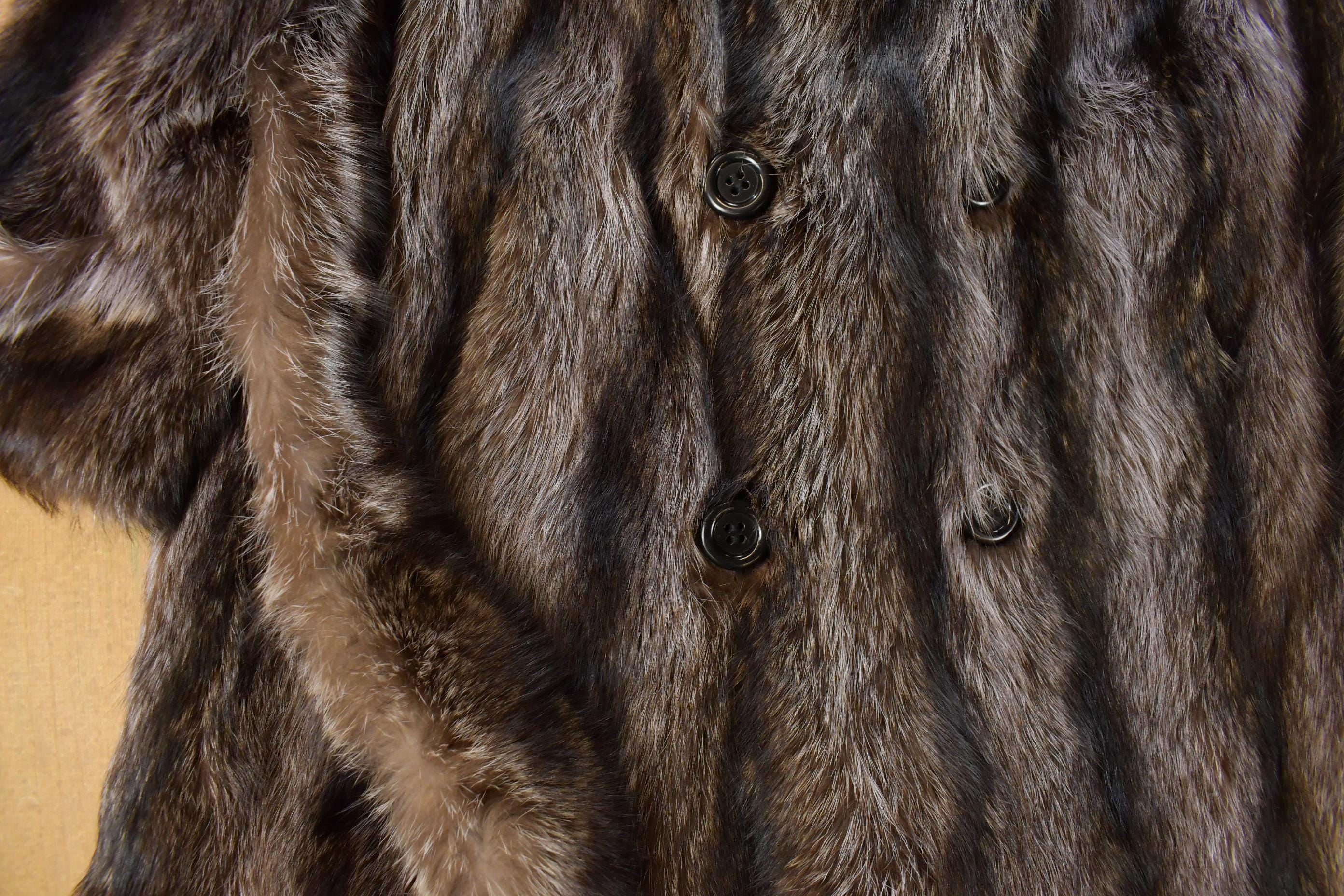 Vintage 1970s Ribneck Furs Fox Fur Coat Men's XL - Image 3