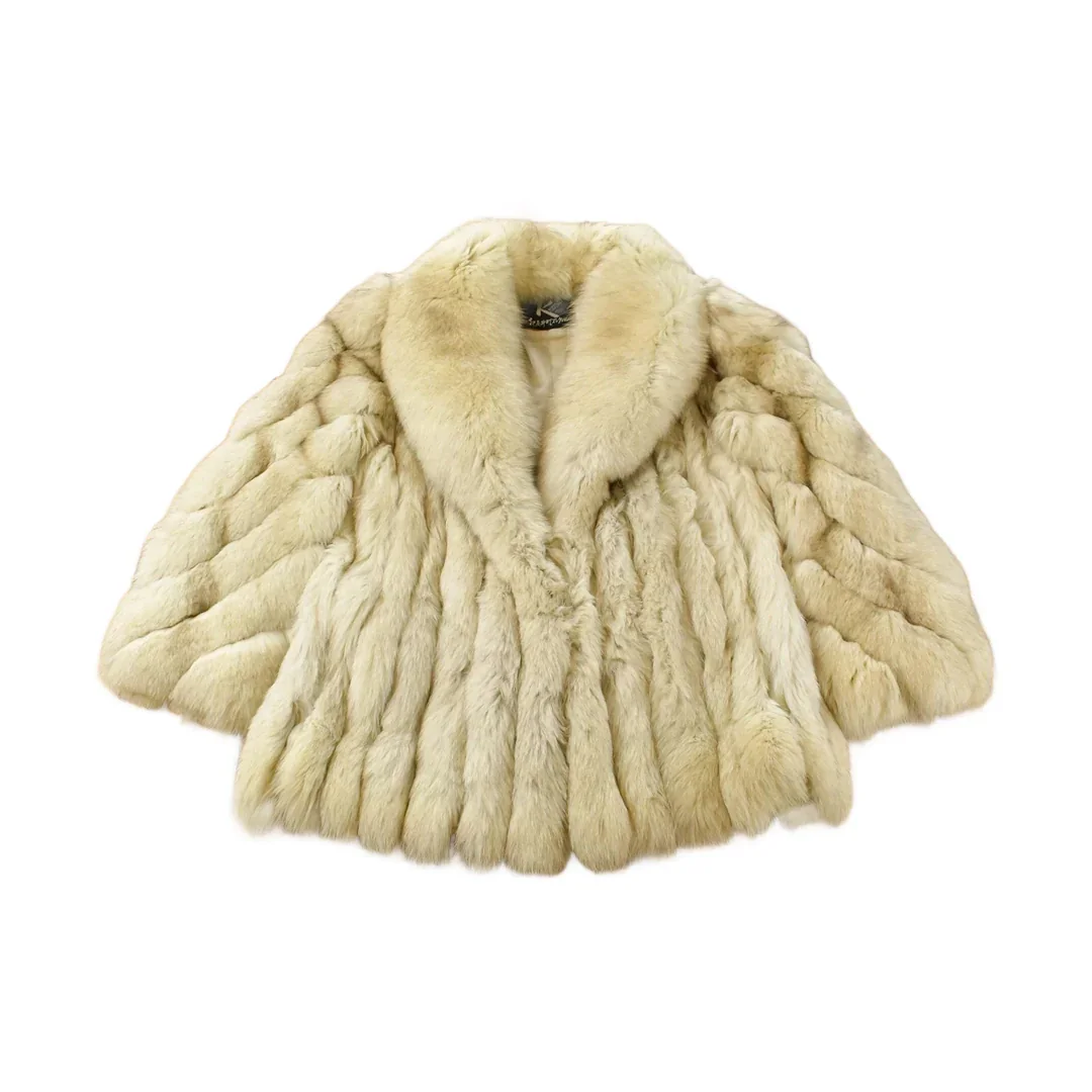 Vintage 1970s Saga Fox Arctic Fox Fur Coat Adult Medium Men's Medium