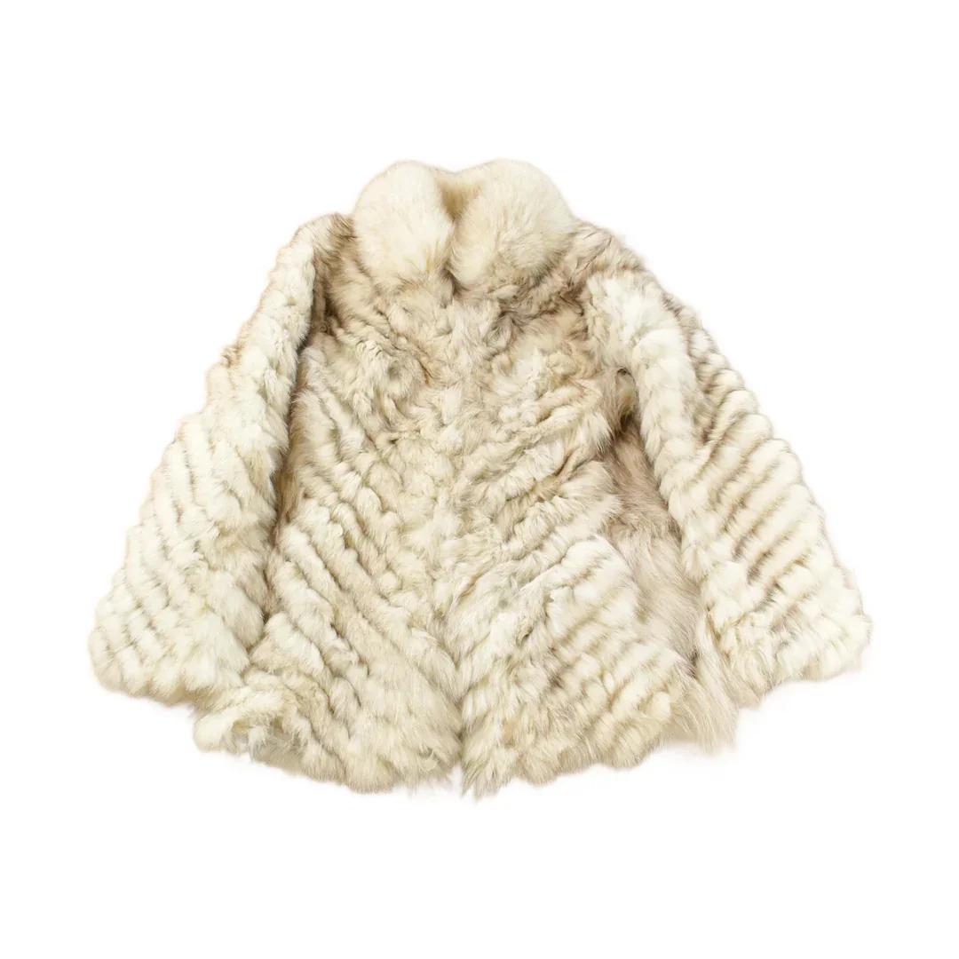 Vintage 1970s Saga Fox Arctic Fox Fur Coat Women's Medium