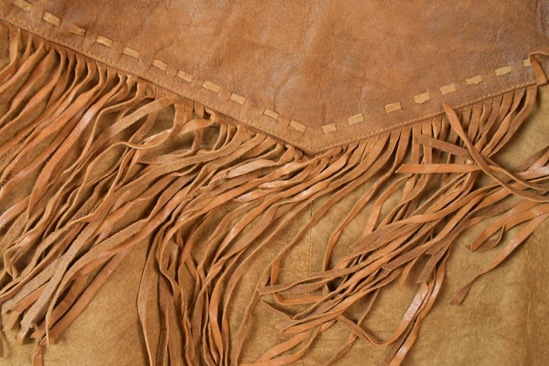 Vintage 1970s Scully Western Leather Fringed Cowboy Jacket Made In USA Men's Medium - Image 6