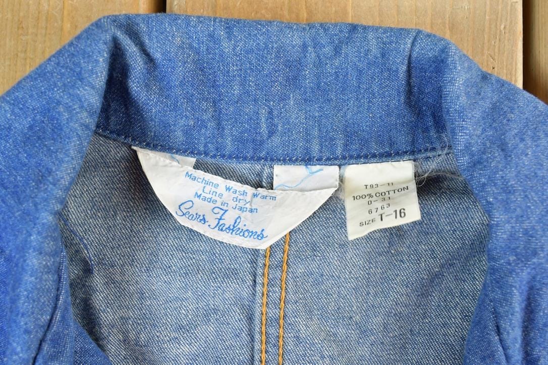 Vintage 1970s Sears Fashions Denim Western Jean Jacket Made In USA Women's M - Image 4