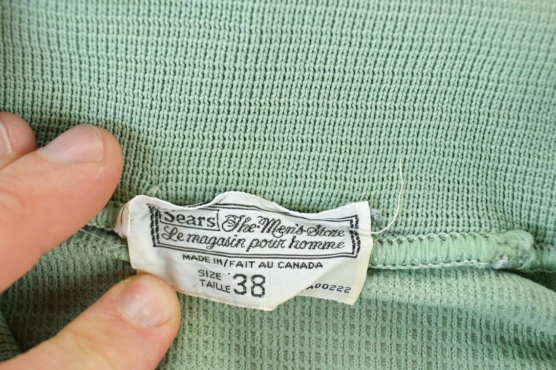 Vintage 1970s Sears Quarter Button Shirt Men's S - Image 3