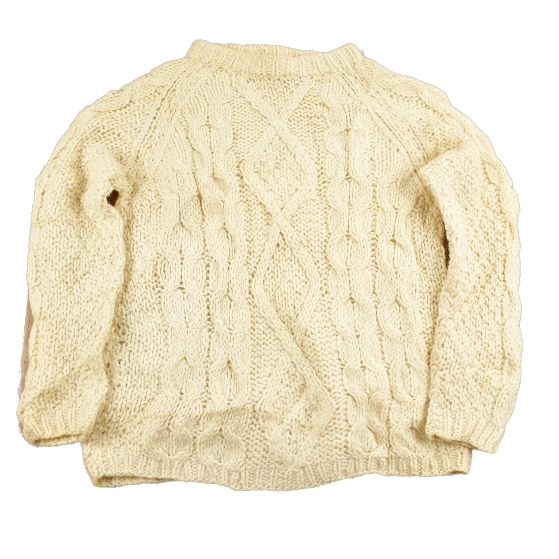 Vintage 1970s Sears Roebuck 3D Cable Knit Sweater Men's Small