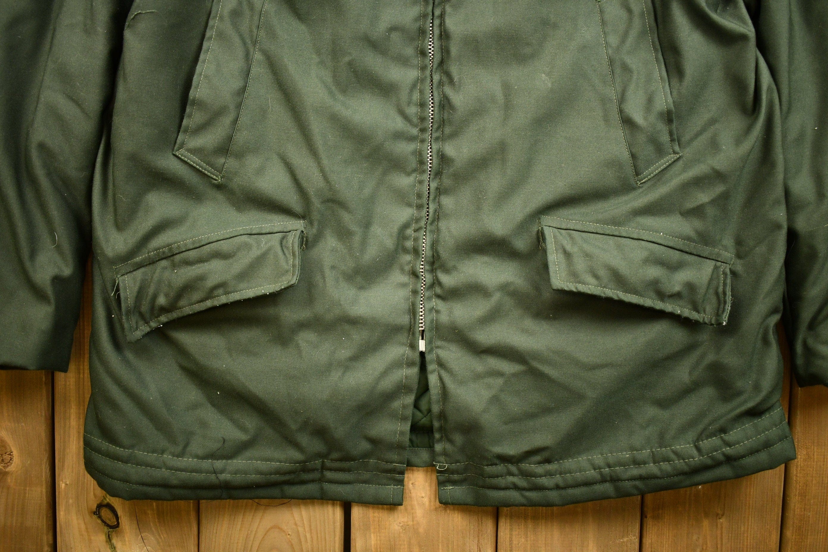 Vintage 1970s Sears Roebuck Work Clothing Winter Jacket Men's Large - Image 3