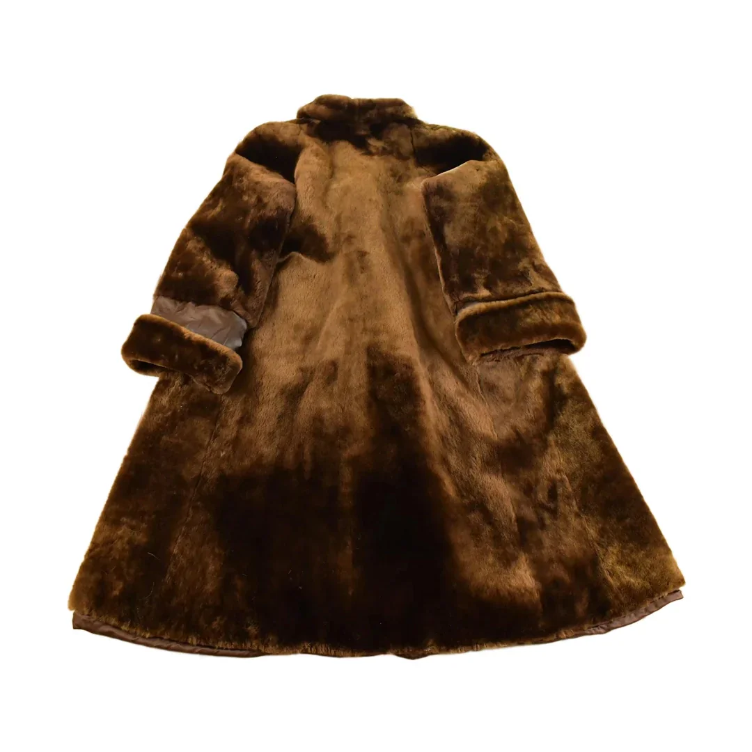 Vintage 1970s Sheared Mouton Fur Coat Women's Large - Image 2