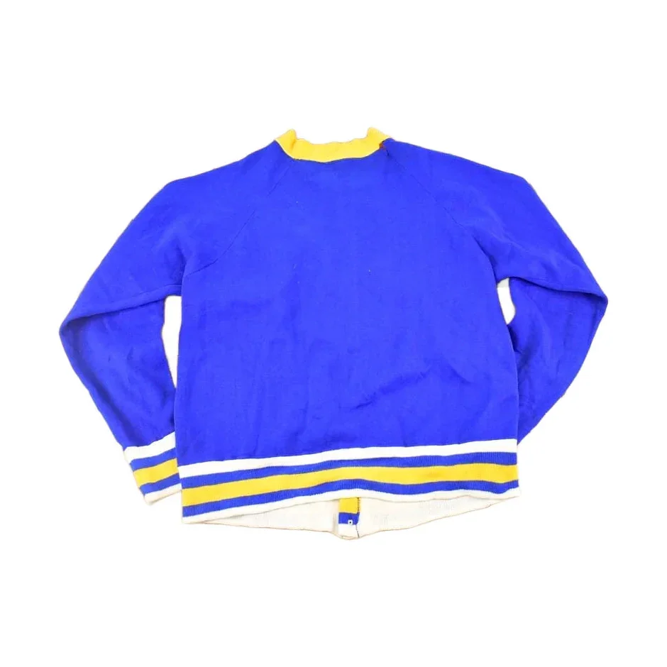 Vintage 1970s Snap Button Collegiate Souvenir Crewneck Sweatshirt Men's M - Image 2