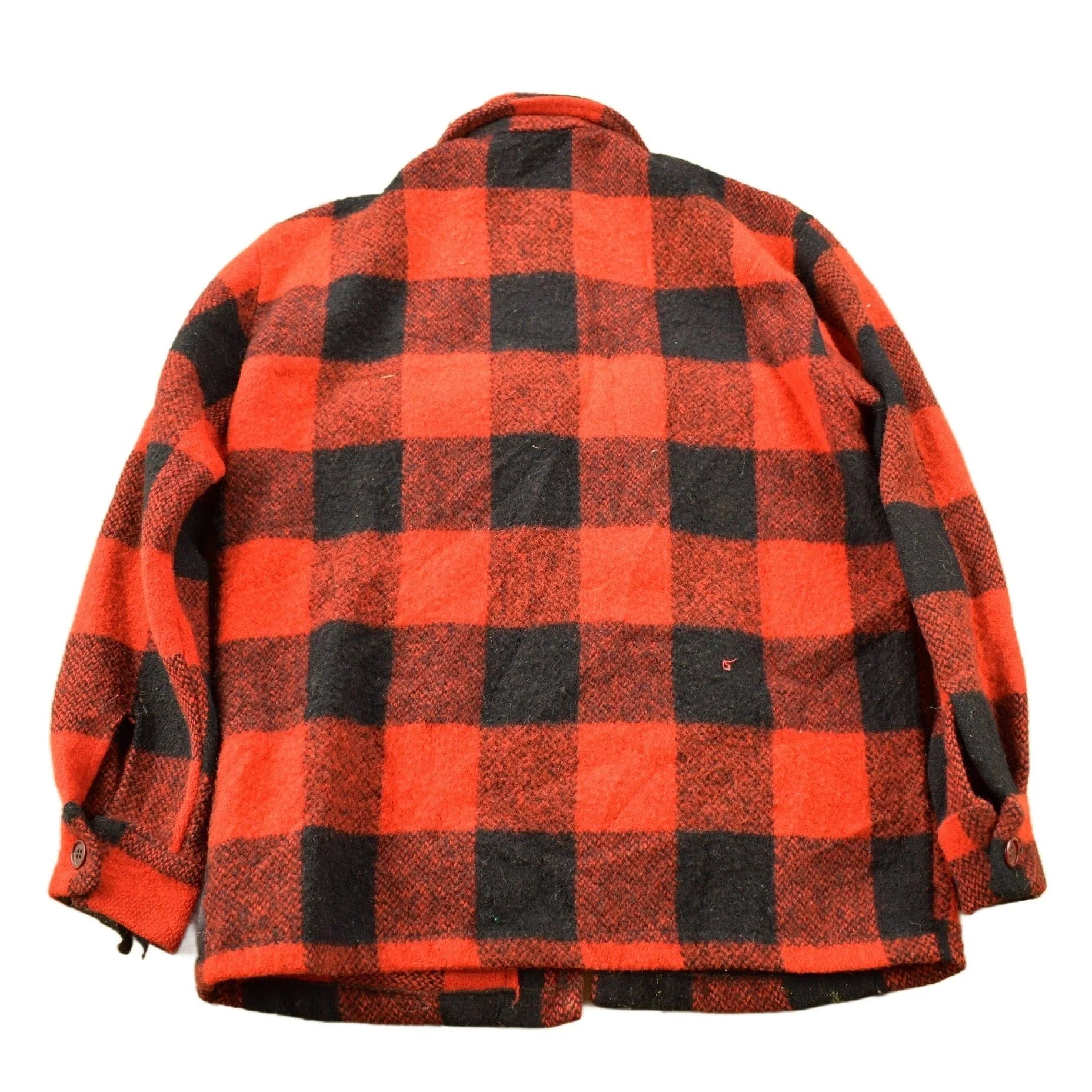 Vintage 1970s Storm Hero Wool Buffalo Plaid Zip Up Jacket Men's Large - Image 2