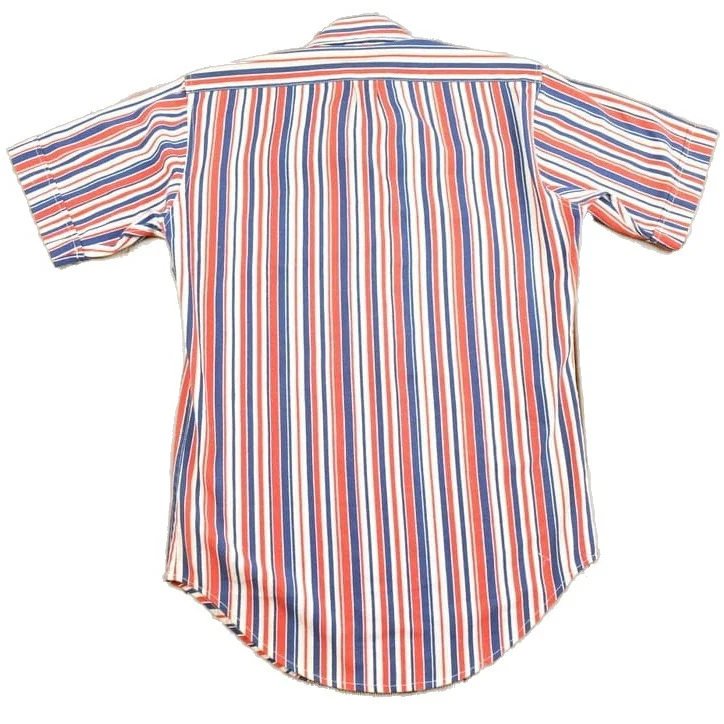 Vintage 1970s Striped Button Up Shirt Men's Large - Image 2
