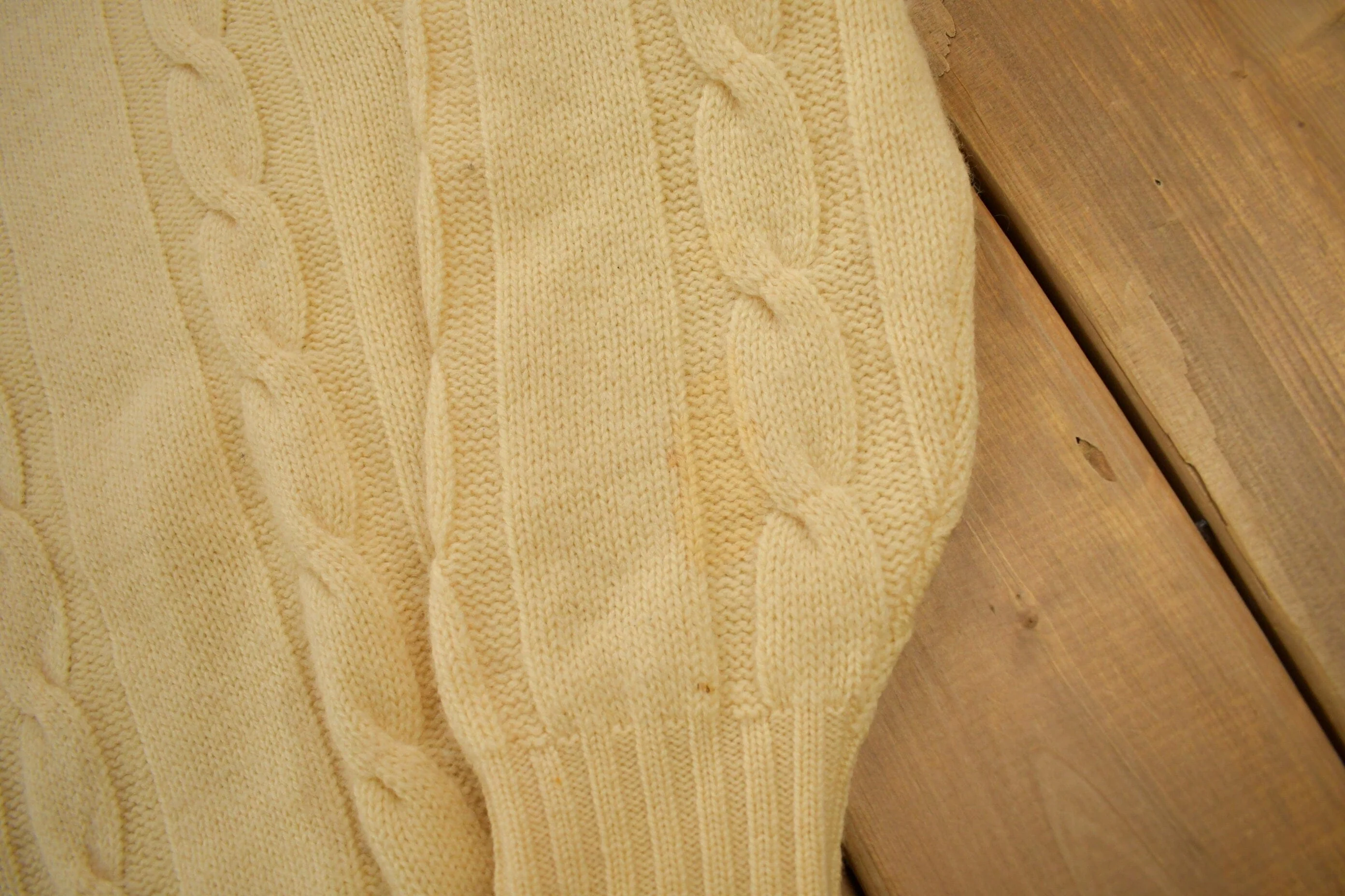 Vintage 1970s Towncraft Penneys Cable Knit Mockneck Sweater - Image 5