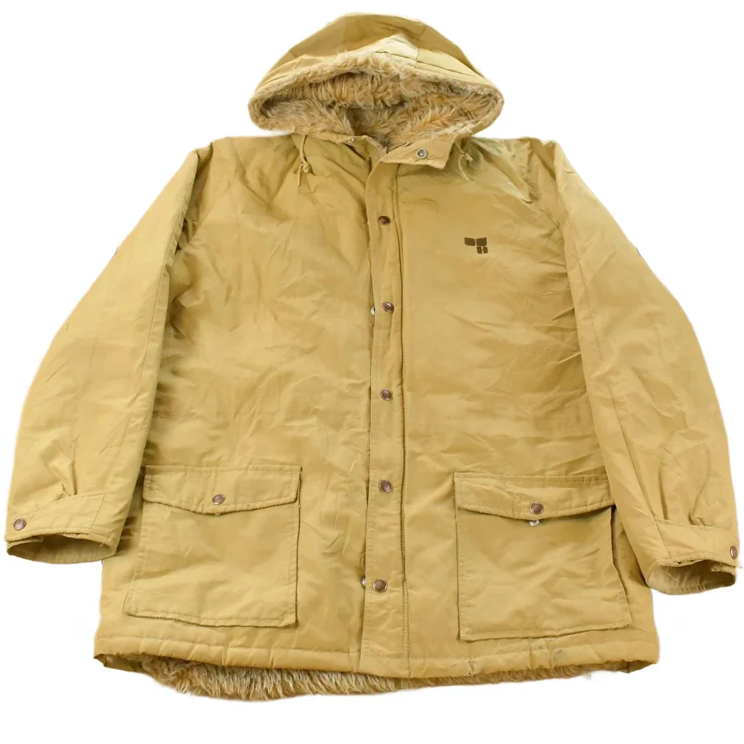 Vintage 1970s Upstream Faux Fur Lined Parka Jacket Men's Large