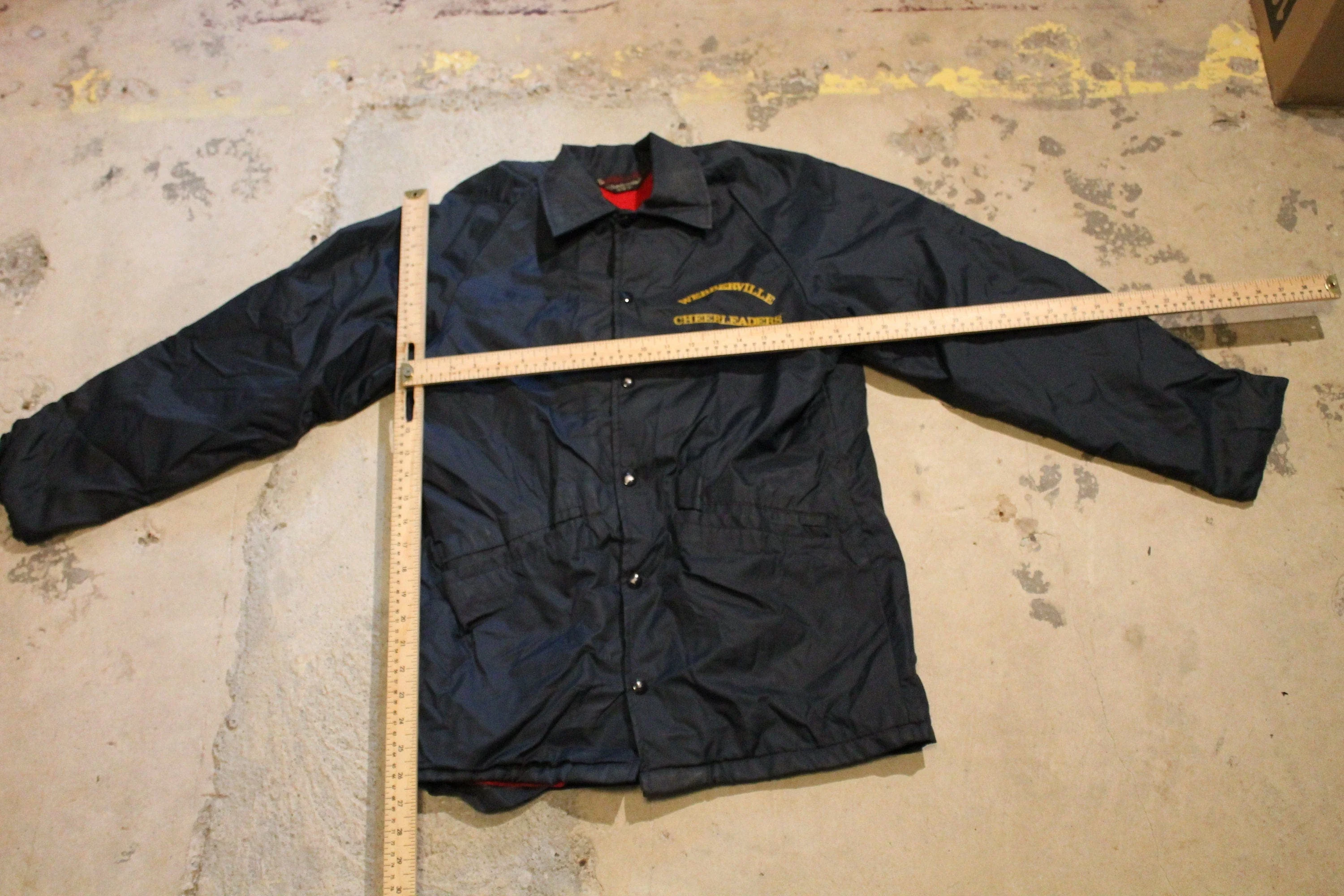 Vintage 1970s Webberville Cheerleaders Pla-Jac By Dunbrooke Fleece Lined Windbreaker Men's S - Image 5