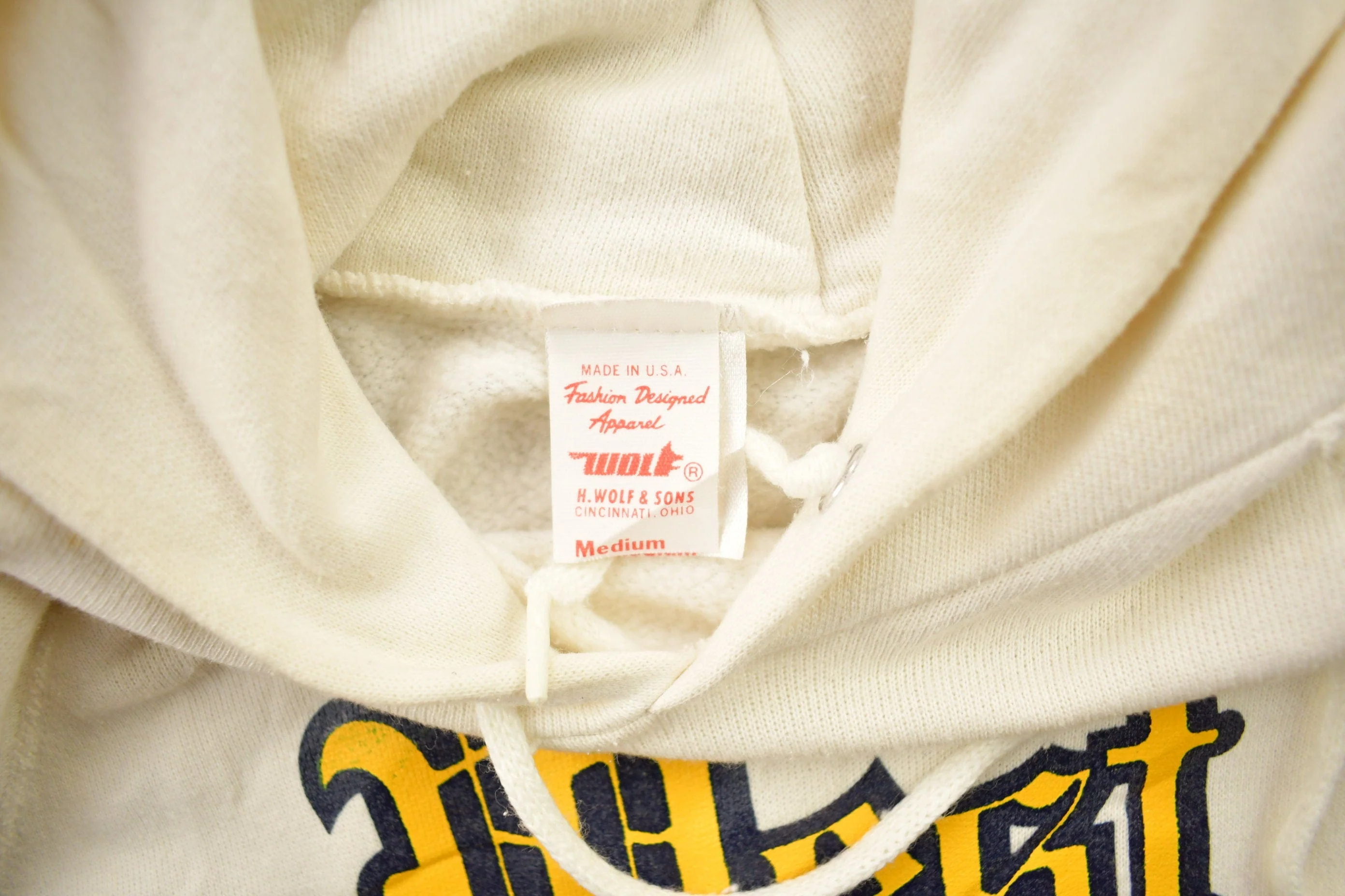 Vintage 1970s West Virginia University Collegiate Raglan Hoodie Men's S - Image 4
