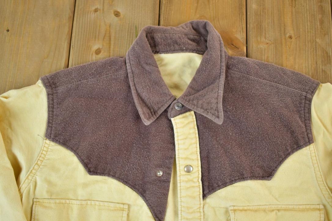 Vintage 1970s Western Button Up Cowboy Style Shirt Men's Large - Image 4