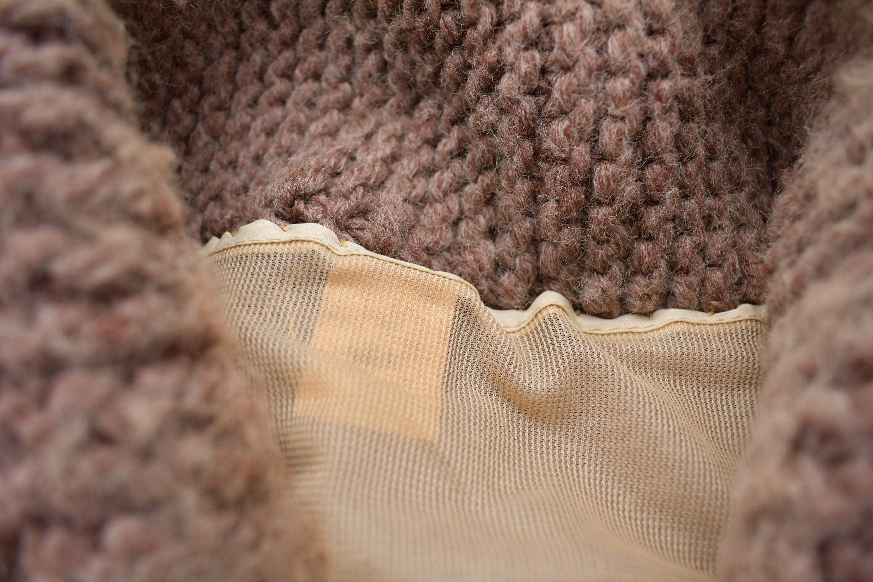 Vintage 1970s Wool Full Zip Knit Sweater Men's 2XL - Image 6
