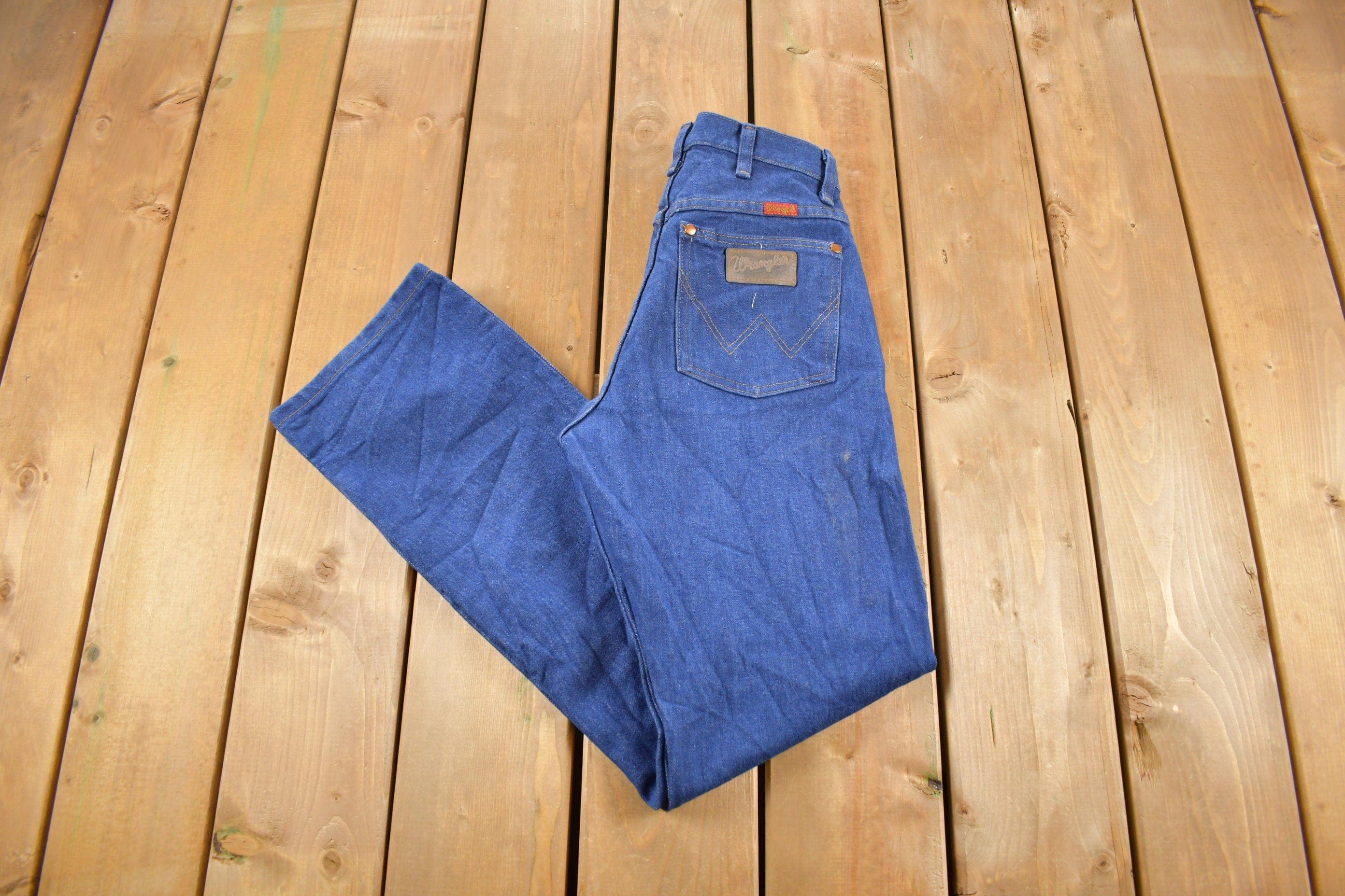 Vintage 1970s Wrangler Western Style Denim Jeans Men's 26 x 30 - Image 3
