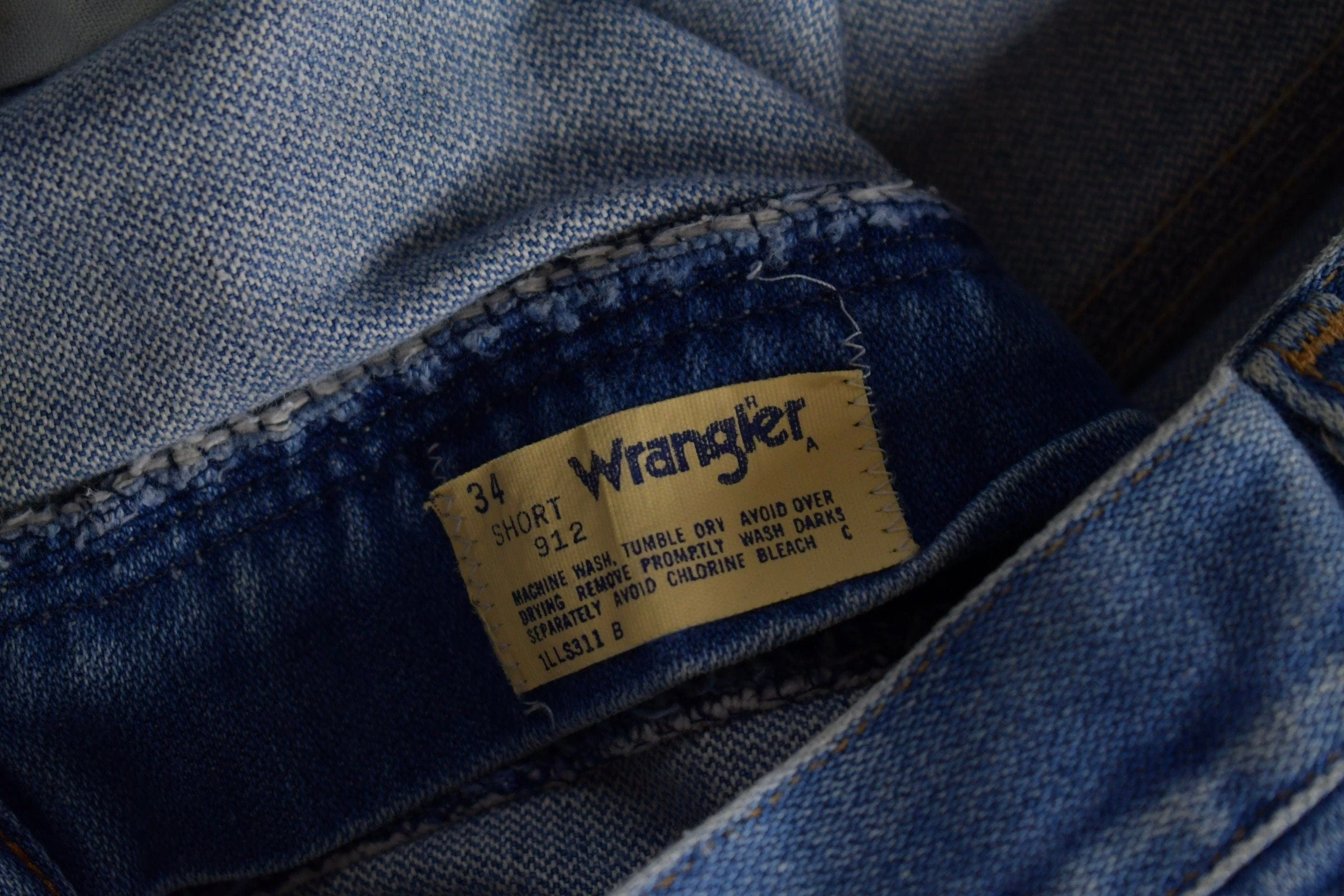 Vintage 1970s Wrangler Western Style Denim Jeans Men's 34 x 28 - Image 8