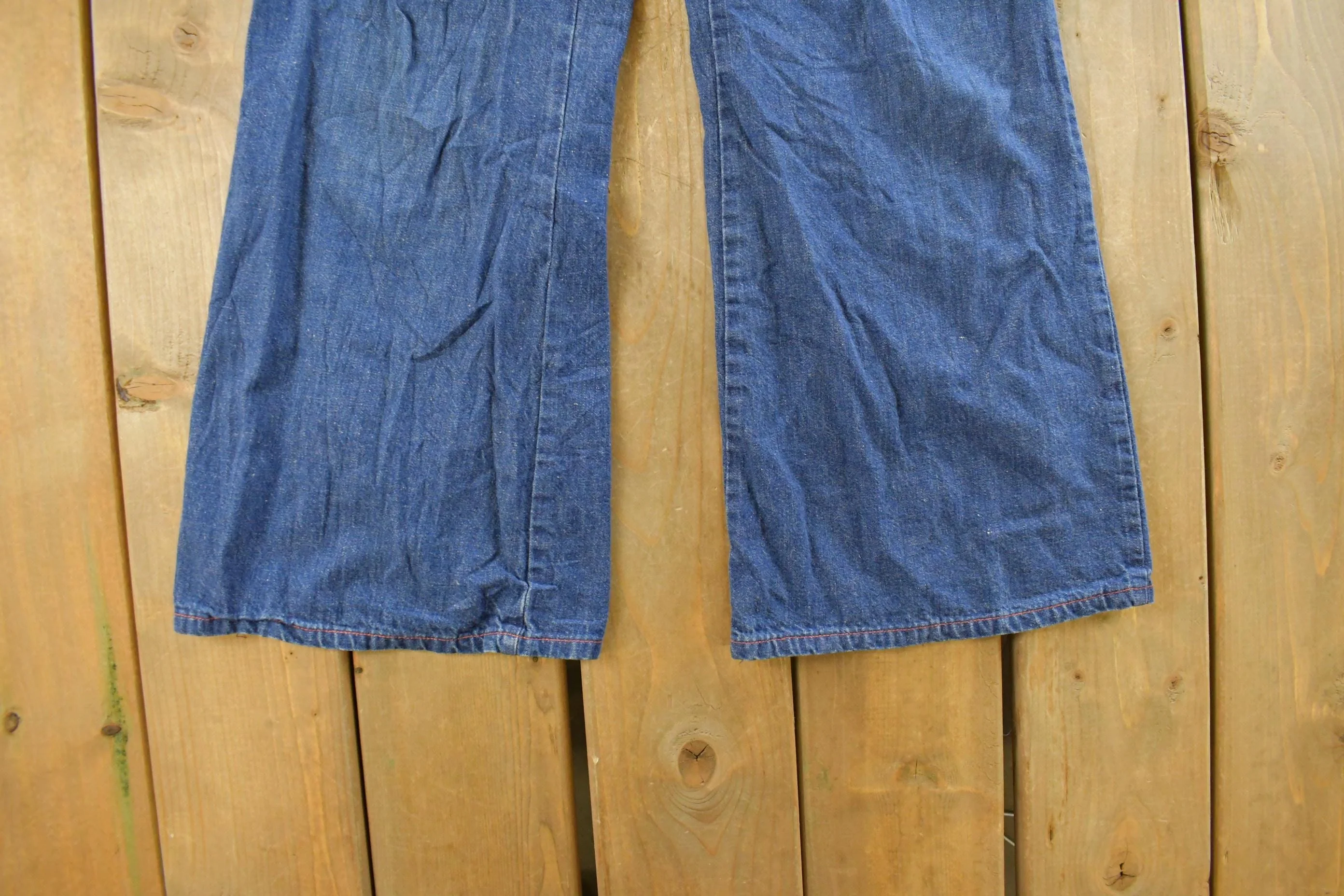 Vintage 1970s Young Stuff Bell Bottom Flare Denim Jeans Men's 30 x 29 - Image 3