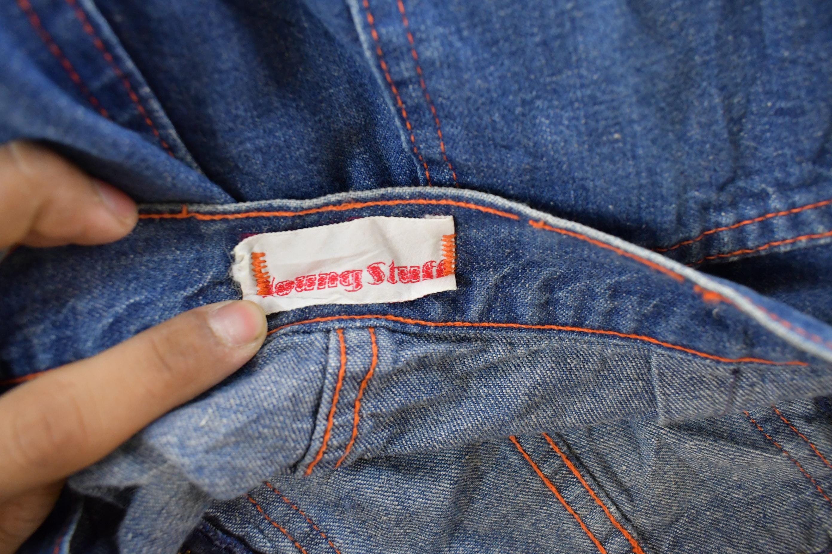 Vintage 1970s Young Stuff Bell Bottom Flare Denim Jeans Men's 30 x 29 - Image 6