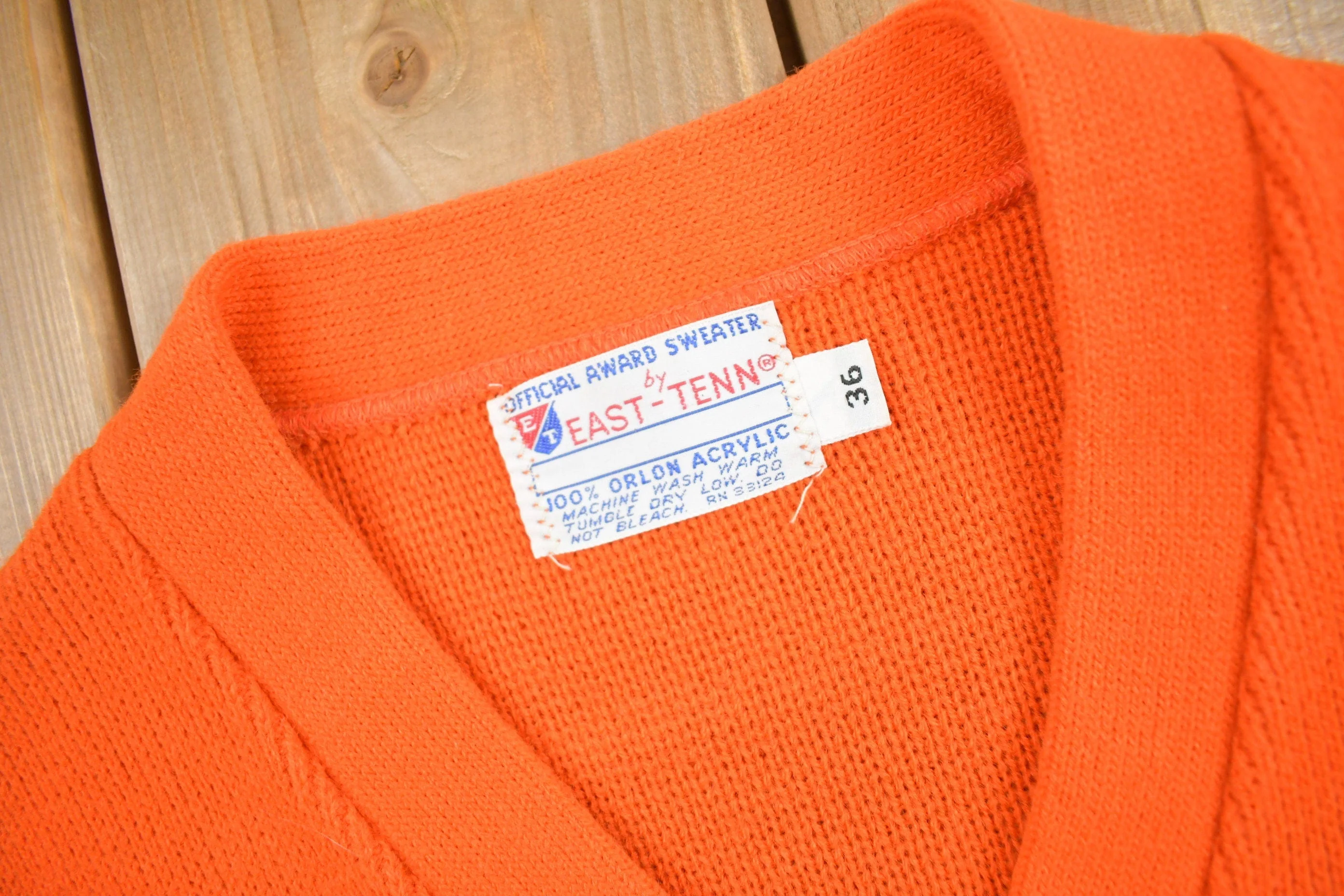 Vintage 1975 Collegiate Knit Sweater Men's S - Image 5