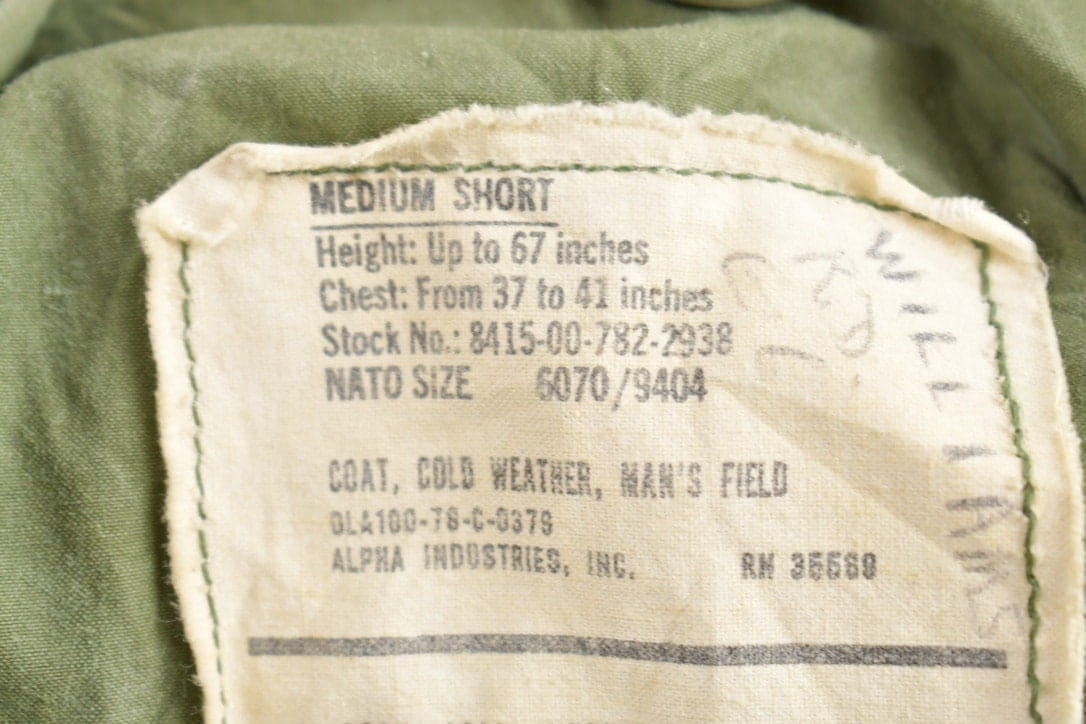 Vintage 1976 Military Army Sateen Field Jacket - Image 4