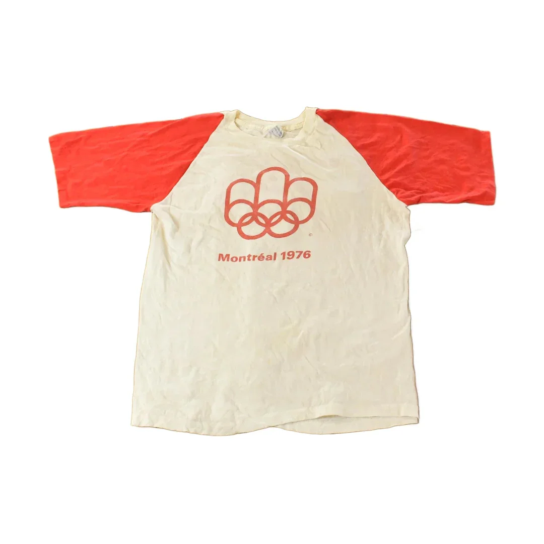 Vintage 1976 Montreal Olympics Raglan T-Shirt Men's Large