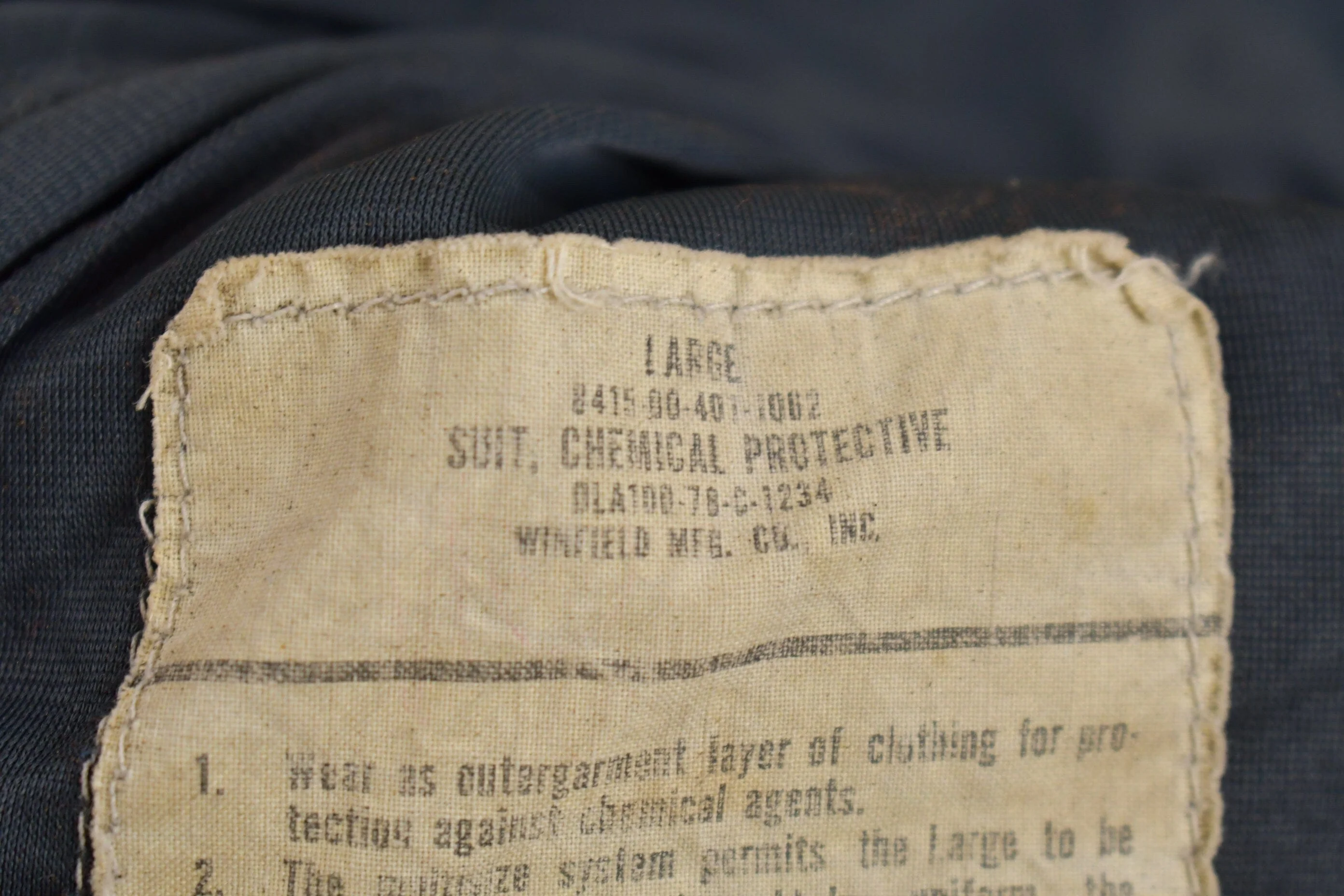 Vintage 1978 Army Military Chemical Protective Jacket Men's Large - Image 4