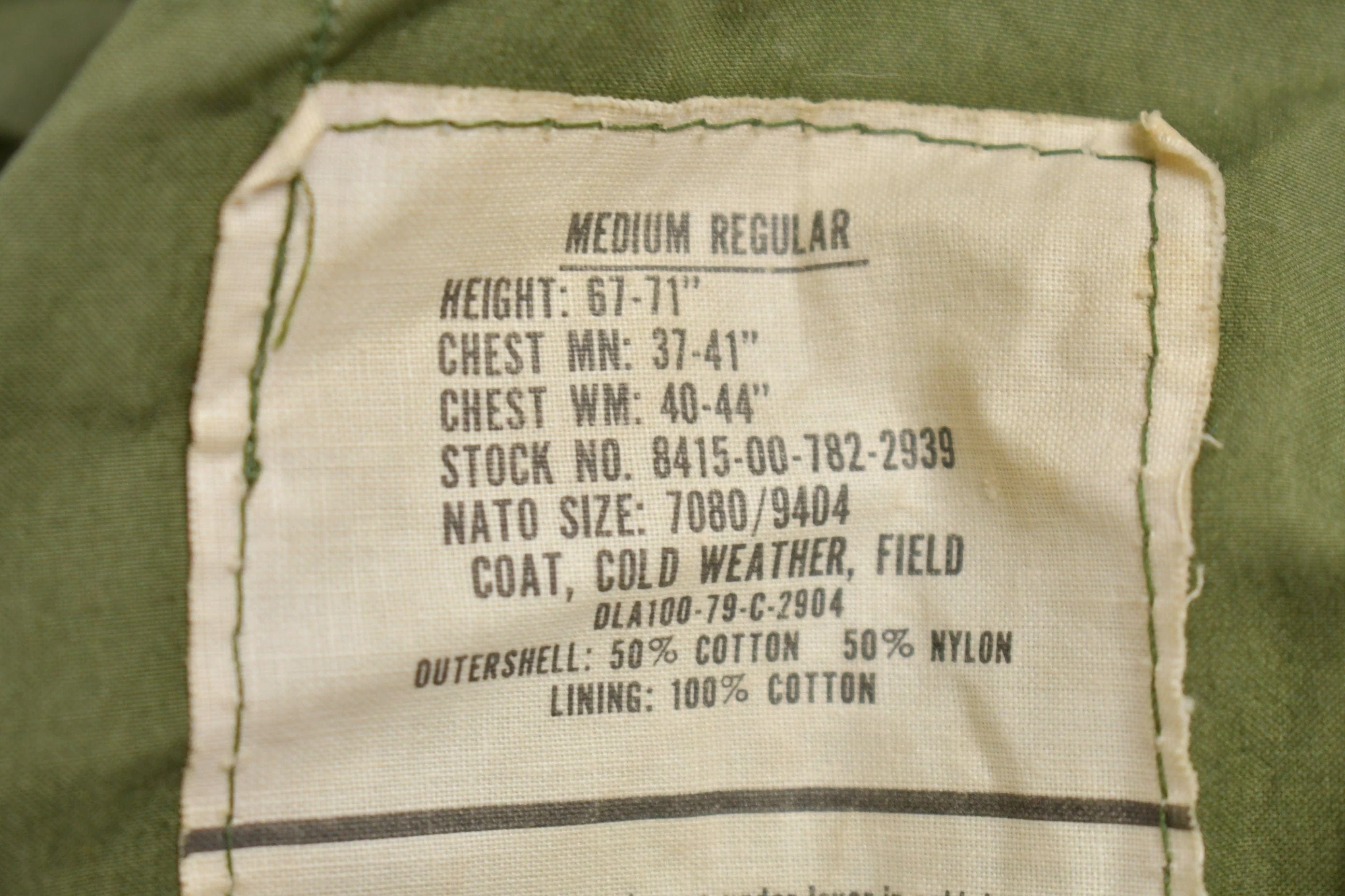 Vintage 1979 Army Military Field Jacket Men's M - Image 4