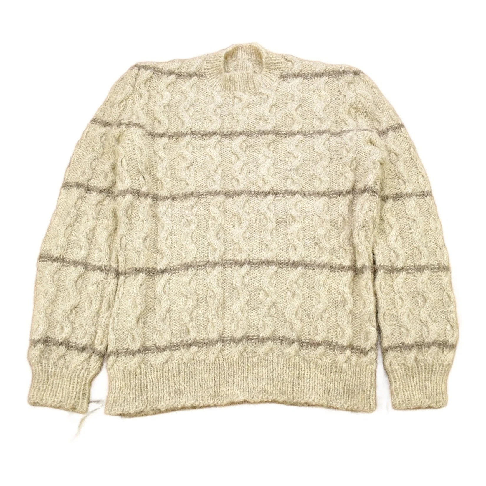 Vintage 1980s 100% Wool Cable Knit Sweater Men's Medium