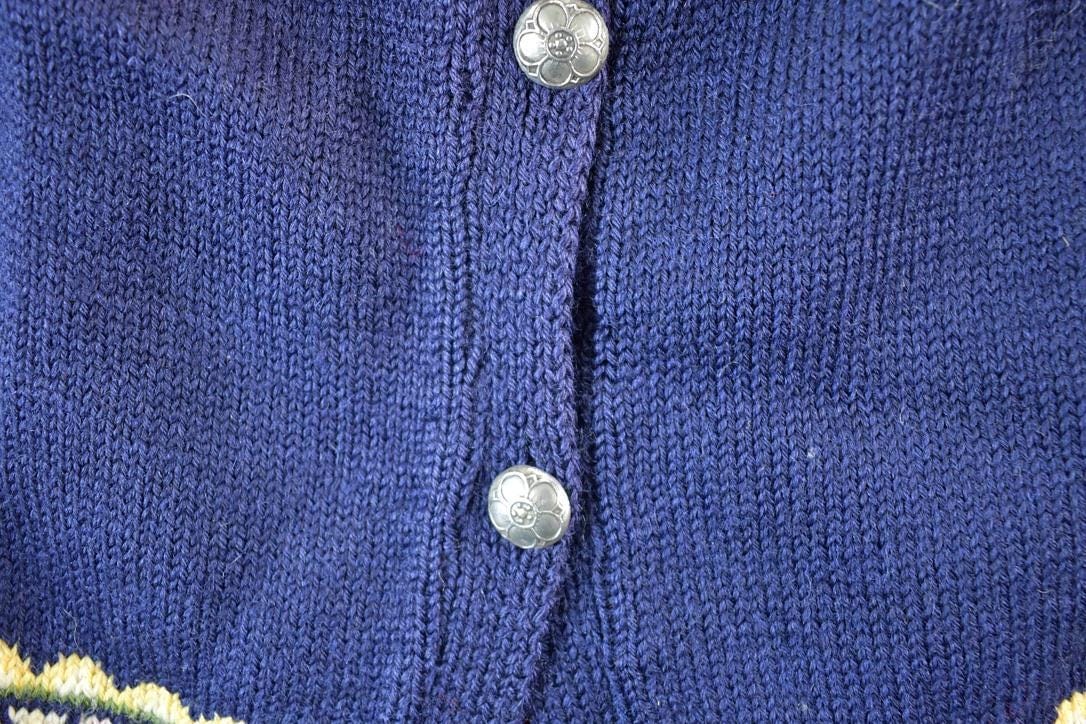 Vintage 1980s 100% Wool Knit Sweater Womens S - Image 4