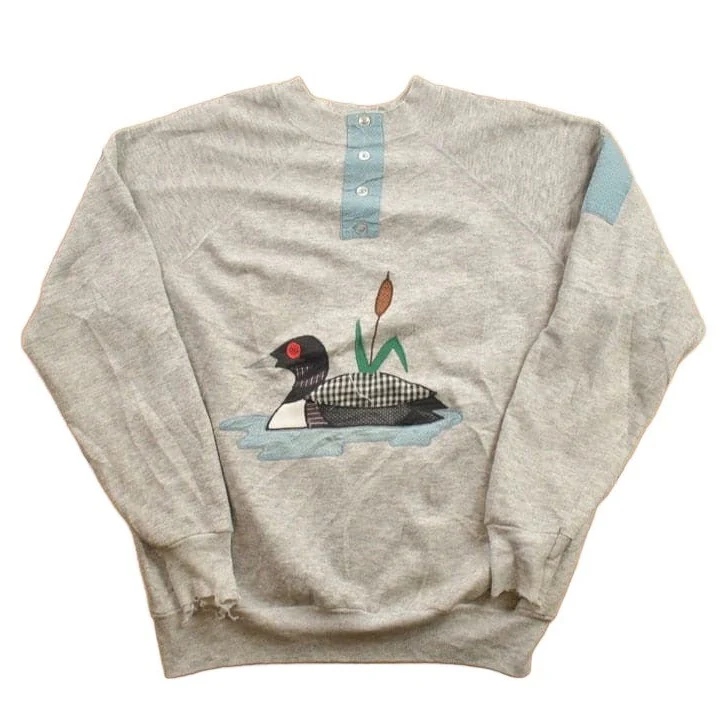 Vintage 1980s American Fleecewear Duck Crewneck Sweatshirt Men's Medium