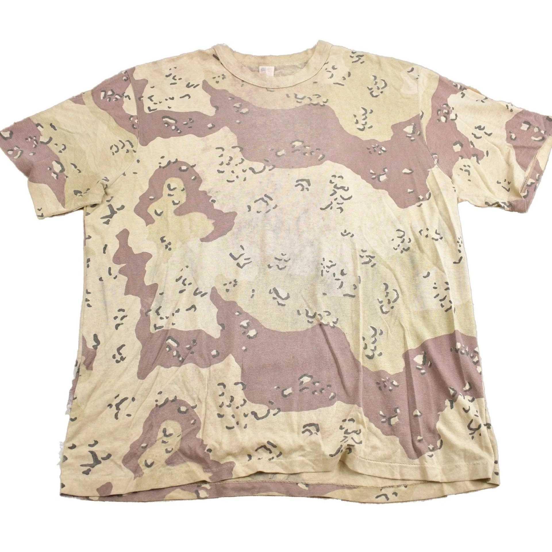 Vintage 1980s American Veteran Graphic Desert Camo T Shirt Men's Large - Image 2